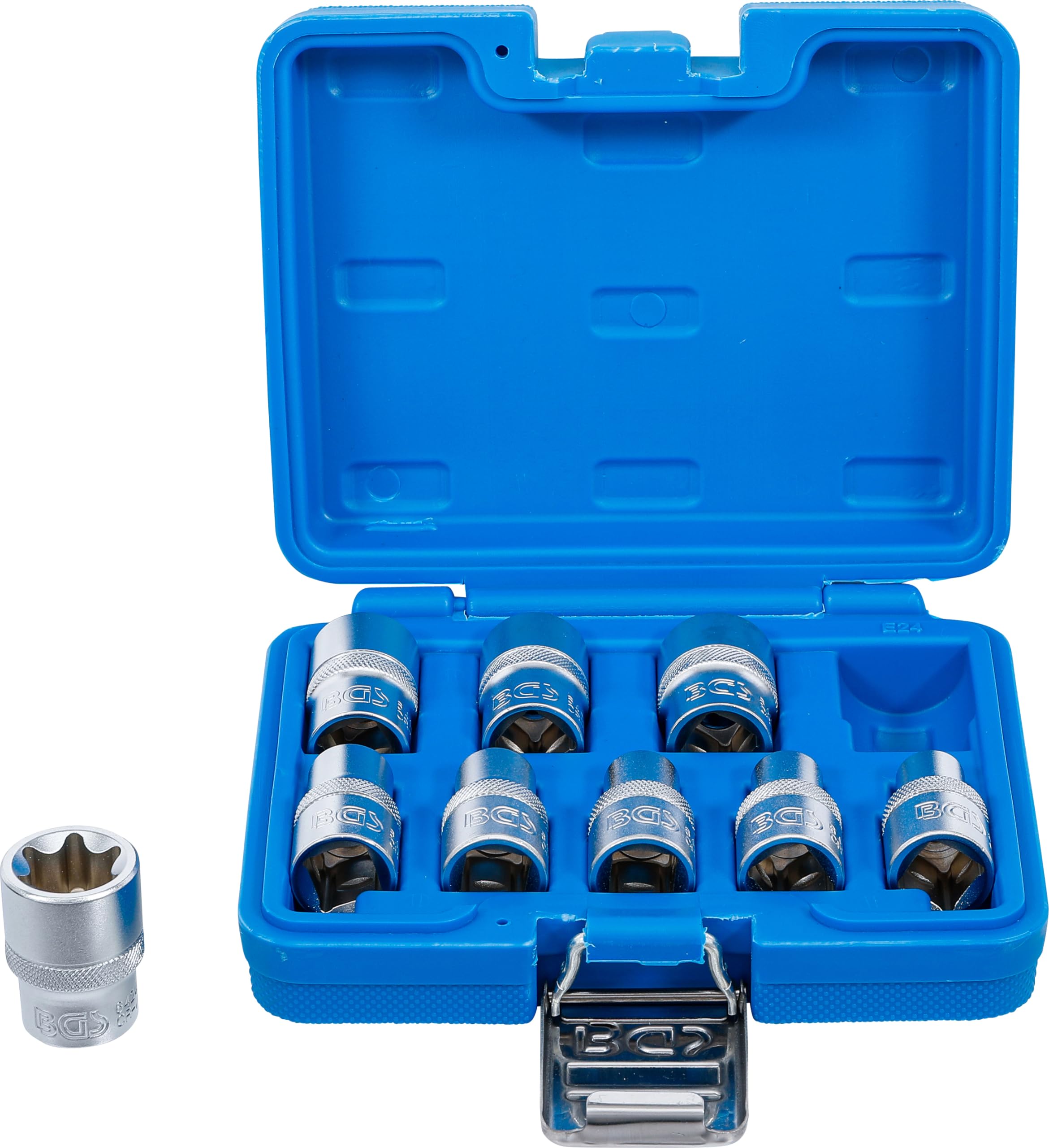 BGS 6425 | Socket Set, E-Type | 12.5 mm (1/2") Drive | E10 - E24 | 9 pcs.