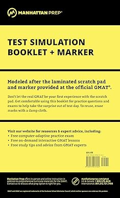 Manhattan GMAT Test Simulation Booklet w/ Marker