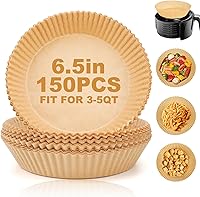 Vista 17 de Forros de papel desechables para freidora de aire: 100 piezas de 9 pulgadas, forros redondos para canasta de freidora de aire, papel de pergamino