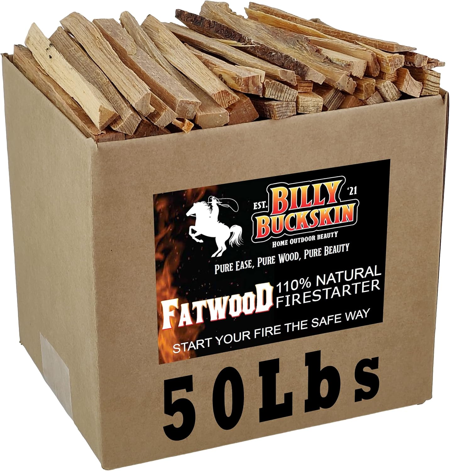 Billy Buckskin Co. 50 lb. Fatwood Fire Starter Sticks