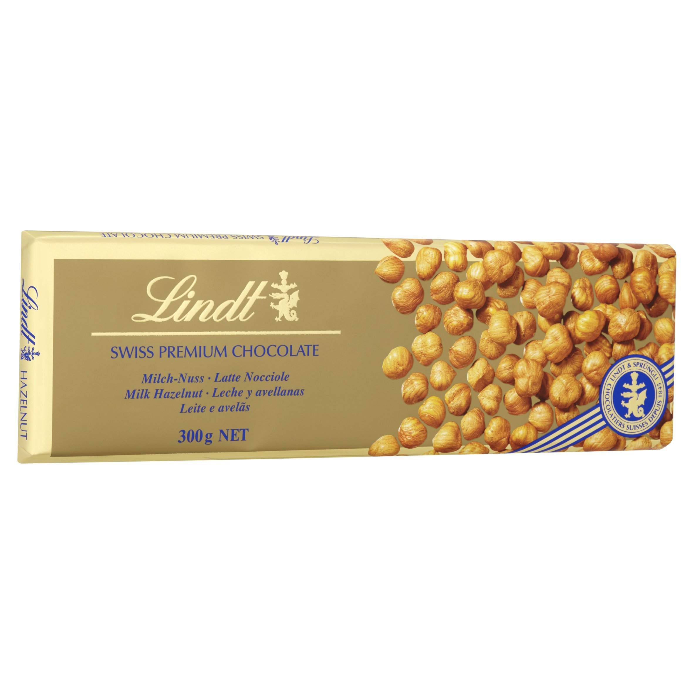 Lindt & Sprüngli Vollmilch Nuss Tafel, 10er Pack (10 x 300 g)