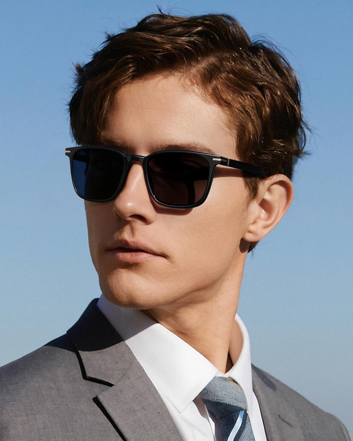 CARFIA Classic Polarized Sunglasses for Men UV400 Protection, Flexible Acetate Shades with Core Wire Design CA31238 - Image 4