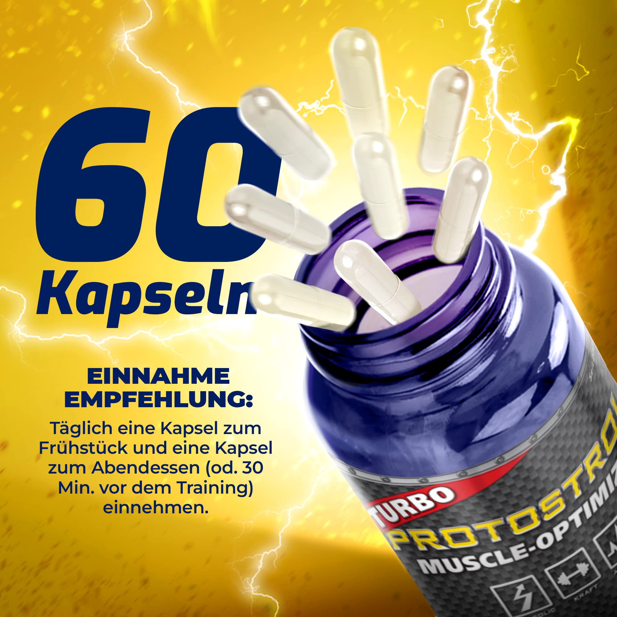 NEU! Goldfield Protostrol | Natural Anabolika | Muskelaufbau Kapseln aus pantentiertem Phenacrosinol ™Komplex | Potenz Ashwagandha | Calisthenics - Fitness & Testo Booster | 60 Kapseln
