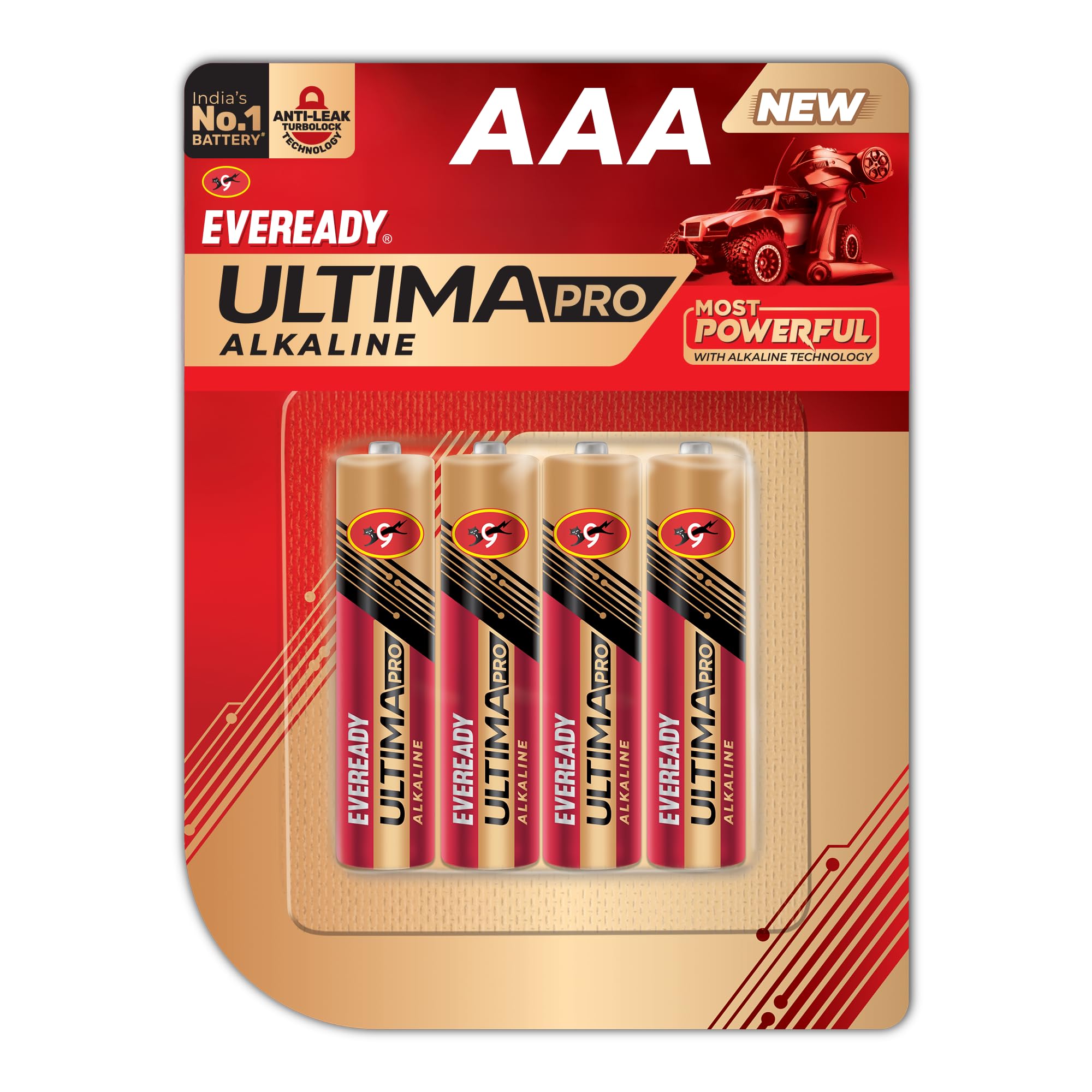 Eveready Ultima Alkaline AAA Battery| Pack of 4 | 1.5 Volt | 400% Long Lasting |Highly Durable & Leak Proof | Alkaline AAA Battery for Household and Office Devices-picture-36