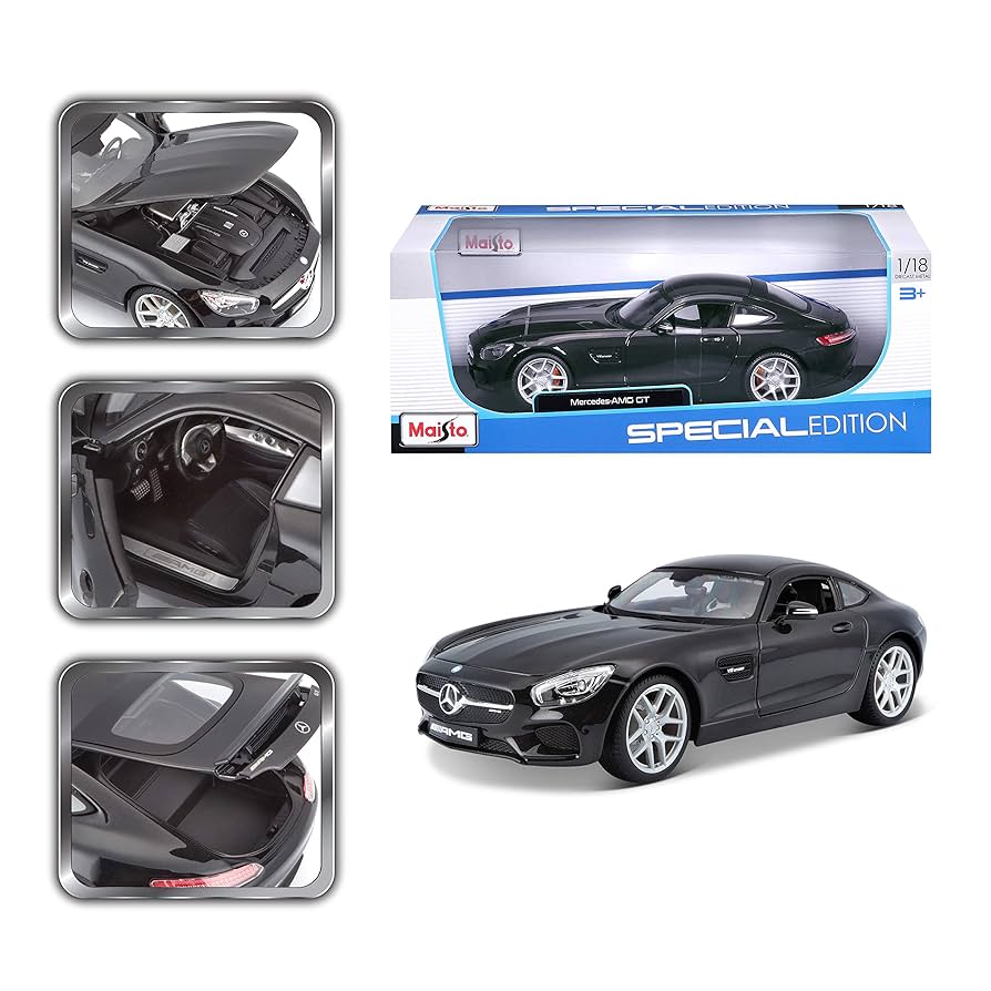 Amazon.com: Maisto M31398 1:18 Mercedes AMG GT, Black : Arts