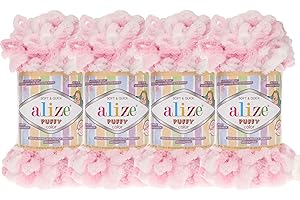 5863 Soft Fluffy Alize Puffy More Color Loop Blanket Yarn