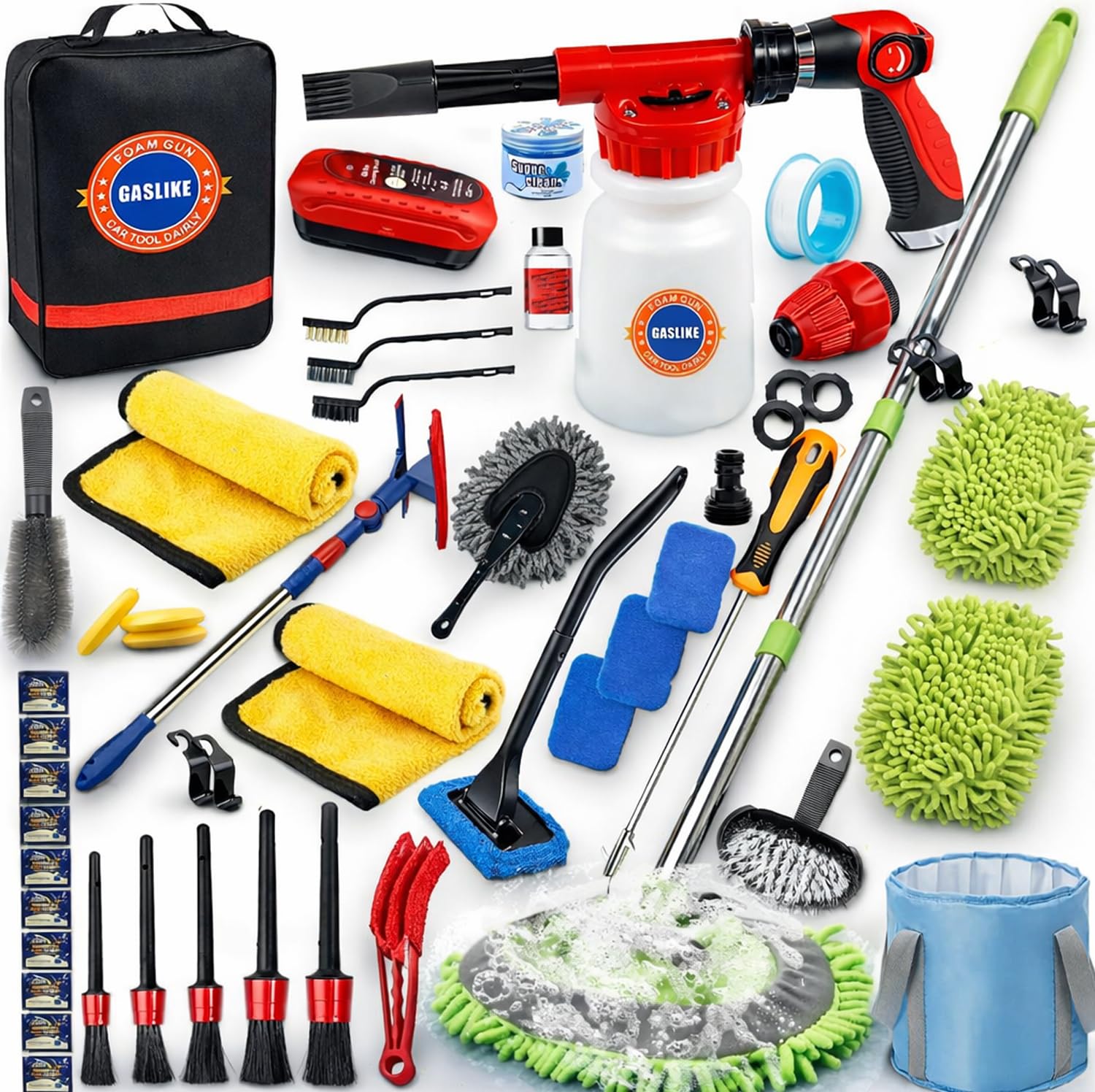 GASLIKE 56Pcs Car Wash Cleaning Kit