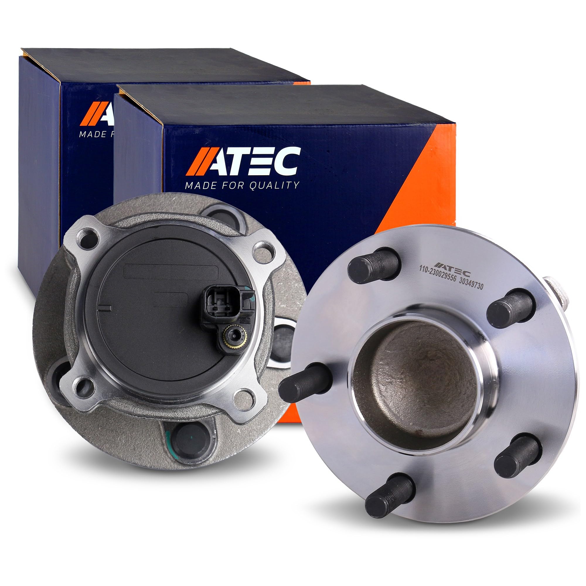 ATEC Germany 2x Juego de cojinetes de rueda trasera, compatible con FORD C-MAX (DM2), FOCUS 2 Mk2