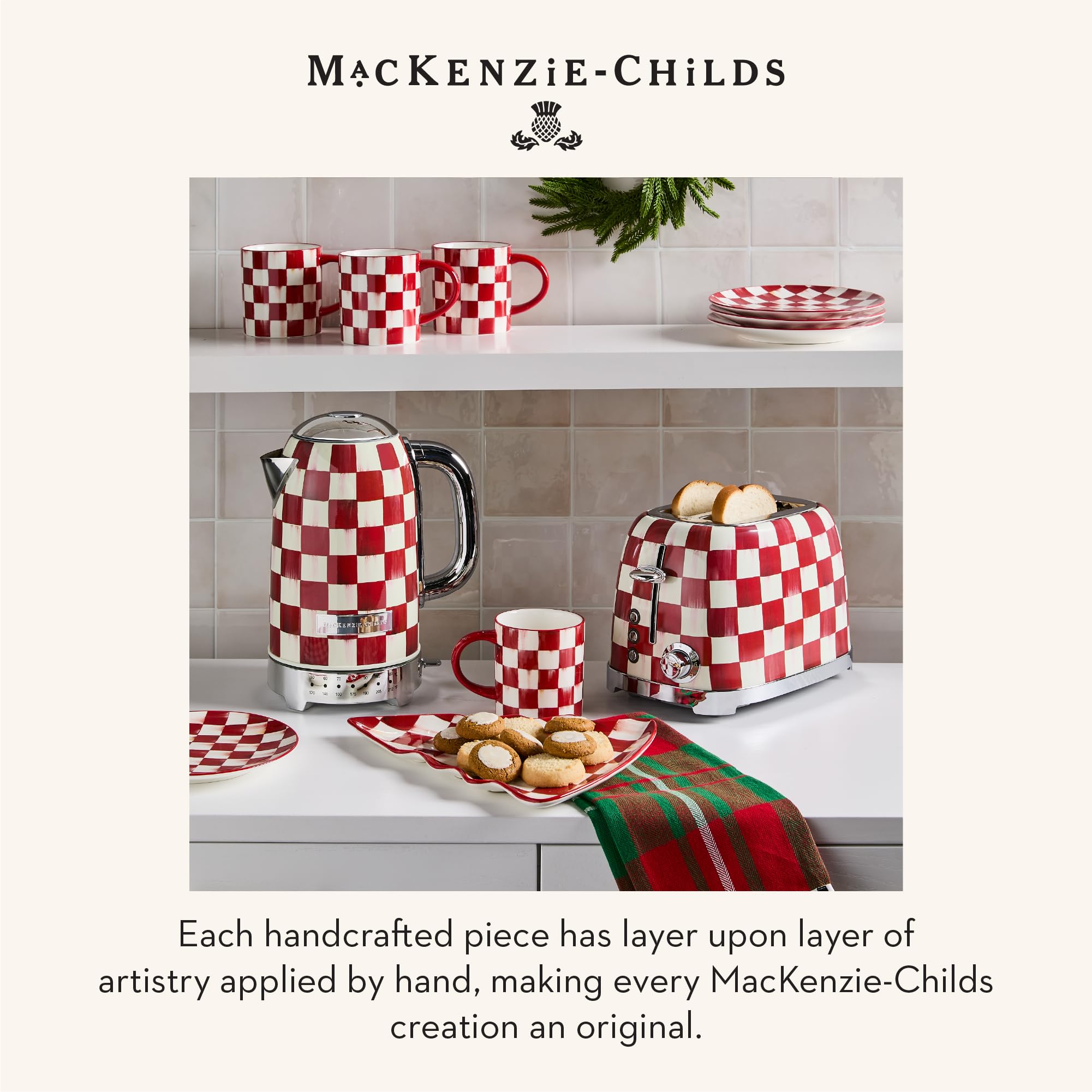 Amazon.com: MacKenzie-Childs: Cherry Check