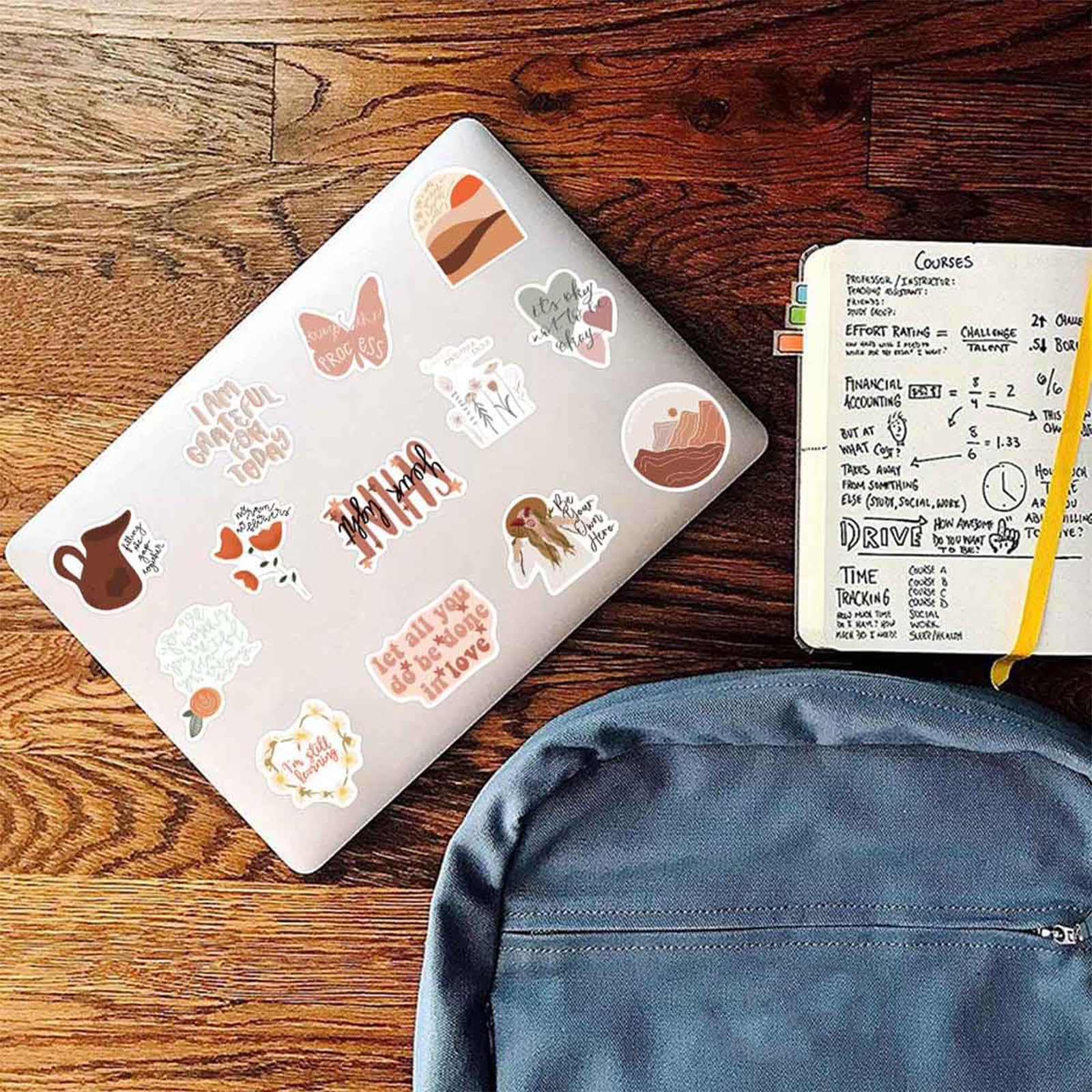 50 Autocollants Inspirants Vintage, Autocollants Esthétiques