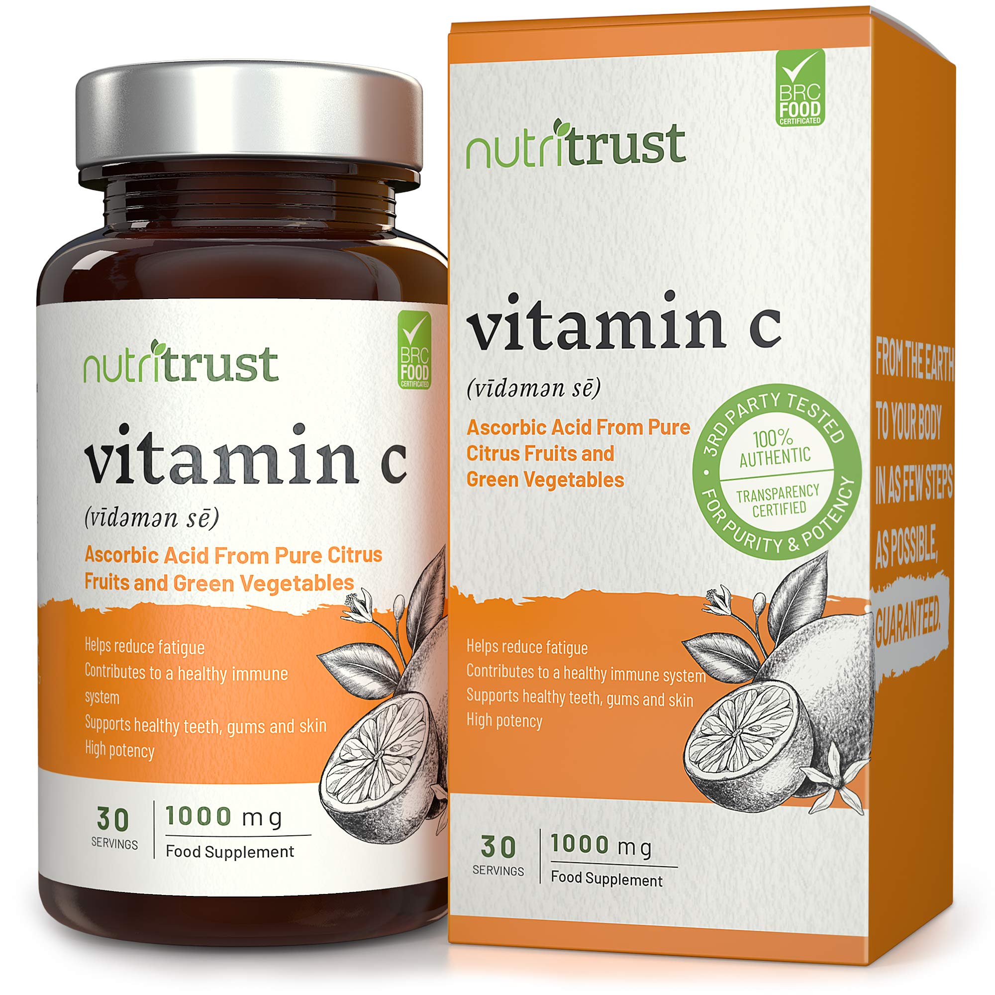 Buy Vitamin C 1000mg Tablets by Nutritrust® Ascorbic Acid from Pure