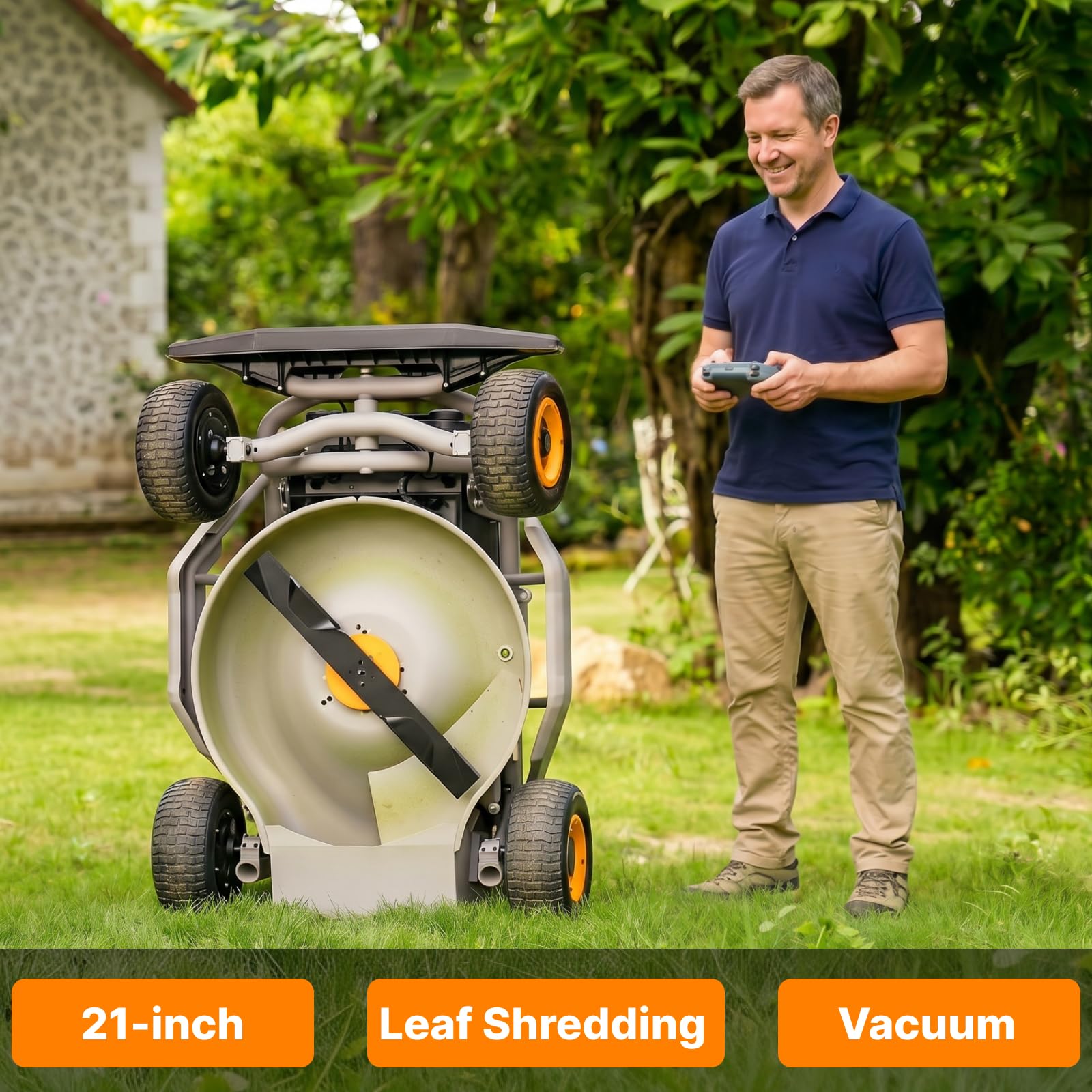 Mowrator 53 cm Mulchmesser, 3er-Set für S1 Rasenmäher | Zweistufiges Laubmulchen, starke Laubaufnahme, feiner Mulch, energieeffizient, korrosionsbeständiger 40MnB-Stahl