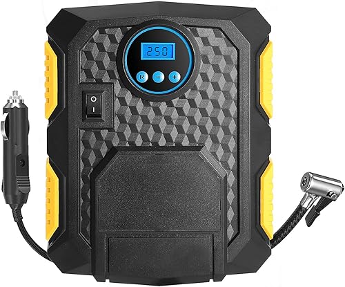 Miniatura 9 de iMounTEK Bomba de compresor de aire portátil, inflador de neumáticos, 12 V CC, 120 W, 150 PSI, flujo de aire de 25 L/min, pantalla digital LCD para