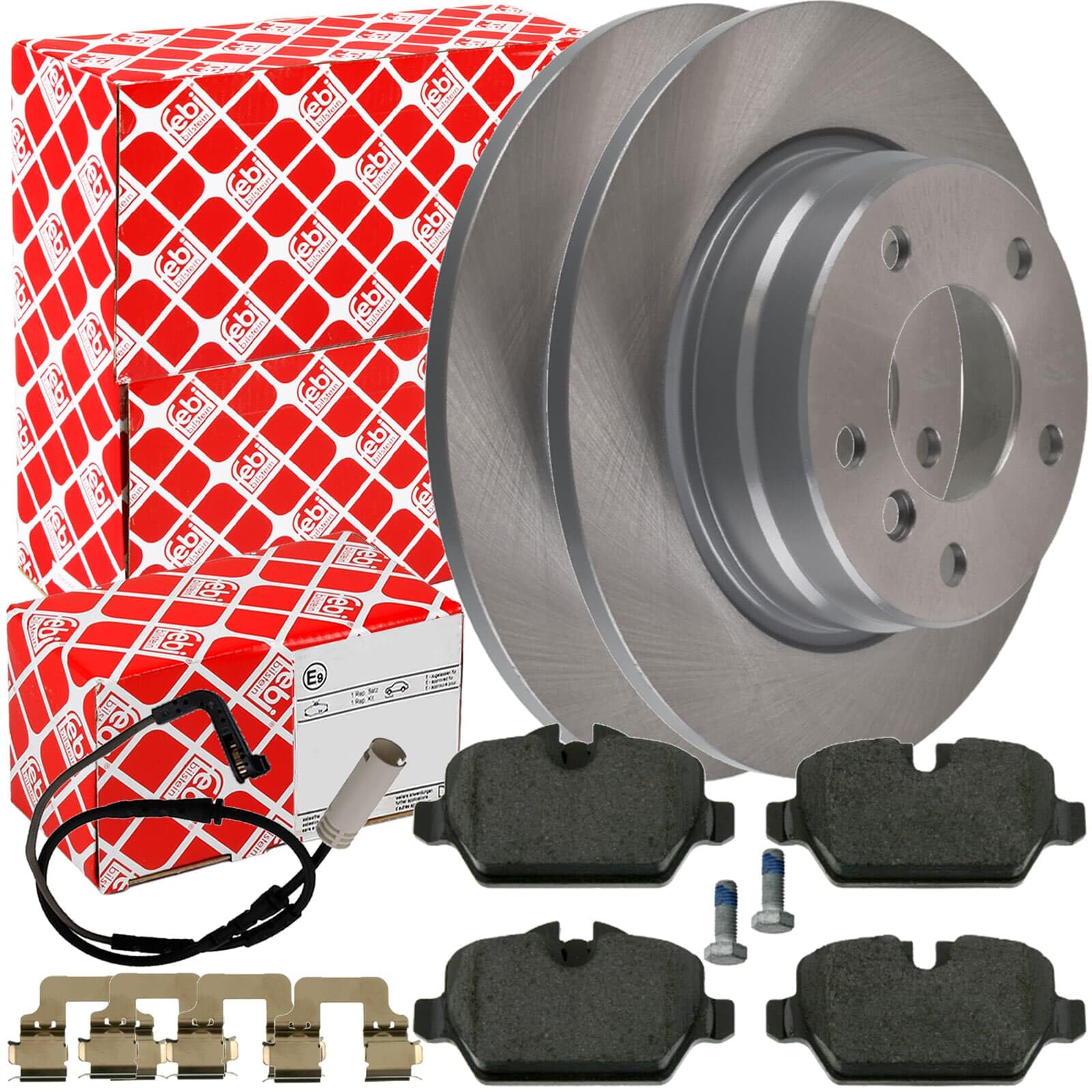 Febi Bremsscheiben Ø280mm Beläge + Wk hinten | 26134 + 16560 + Wk Kompatibel mit 1 (E81),1 (E87)