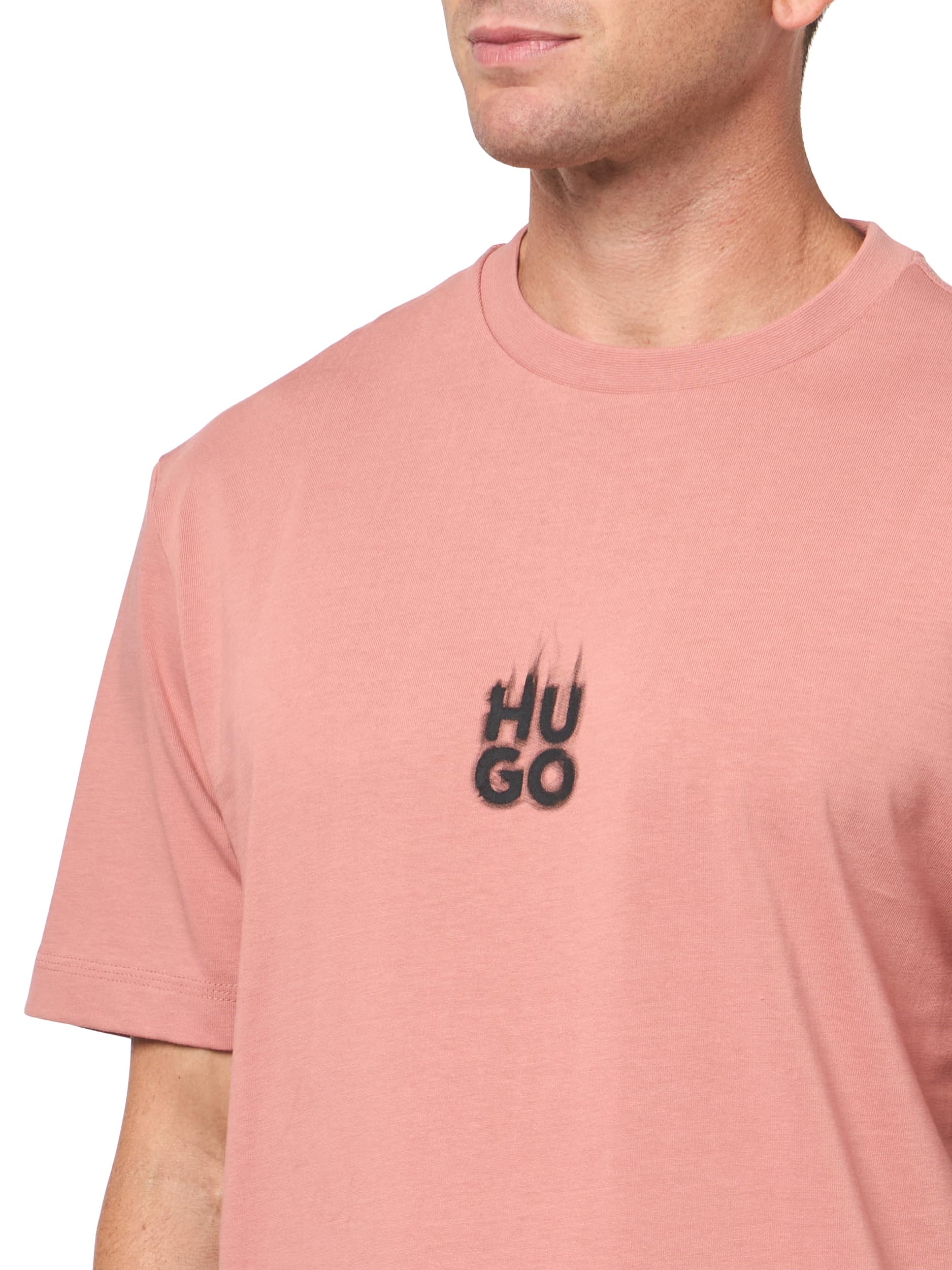 Hugo Mens Small Smokey Logo Cotton T-Shirt