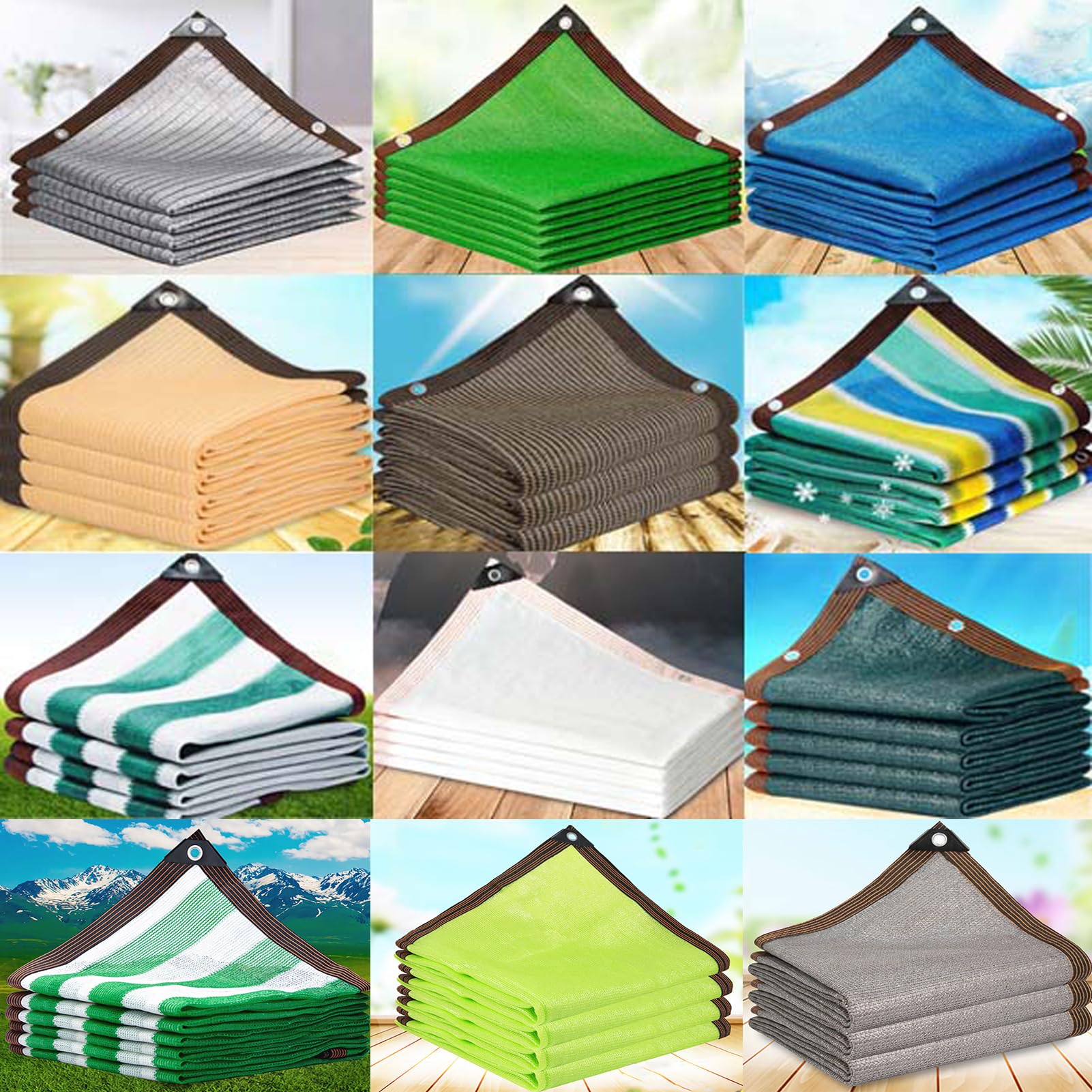 Grau Schattennetz 10x13m mit Ösen - 85% Schattierung atmungsaktiv ideal für Gewächshäuser Terrassen Balkone Gartenpflanzen & Hühnerställe - Sonnensegel Isoliernetz