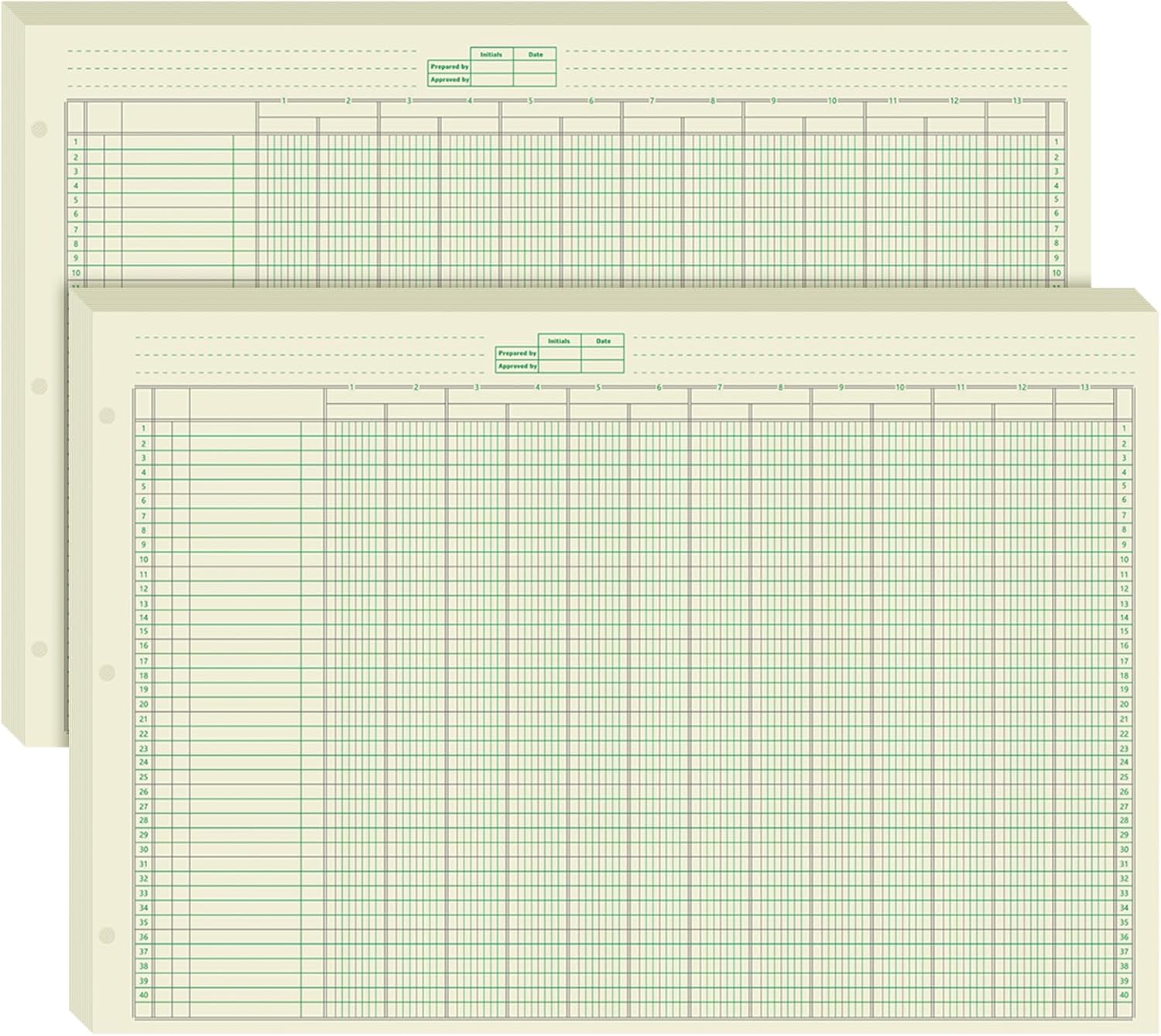 Fulmoon 2 Pack 100 Sheets Analysis Pad Columnar Books