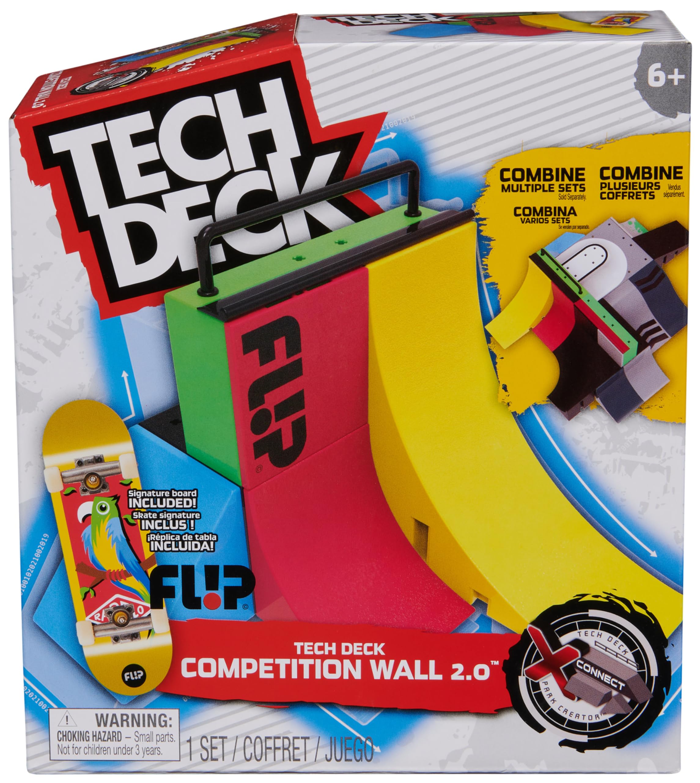 TECH DECK - Pista Finger Skate Competition Wall 2.0 - X-Connected Park Creator - Juego de Rampas personalizable + Fingerboard - 6069423 - Juegos Infantiles - Juguetes Niños 6 Años +