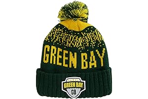 Green Bay City Name Rubber Patch Ribbed Winter Knit Pom Beanie
