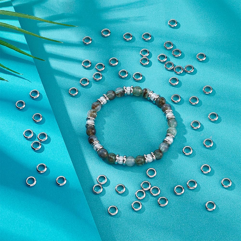 Perles En Acier Inoxydable Doré (IP), 4mm, Trou 2mm, Perles Intercalaires Rondes, Séparateurs, Lot De 10 Perles - France