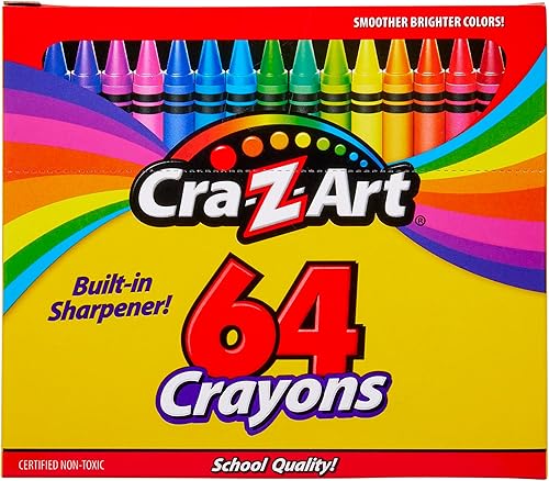 Cra-Z-Art Crayones de colores, 64 colores surtidos, 64 unidades (10202WM16)