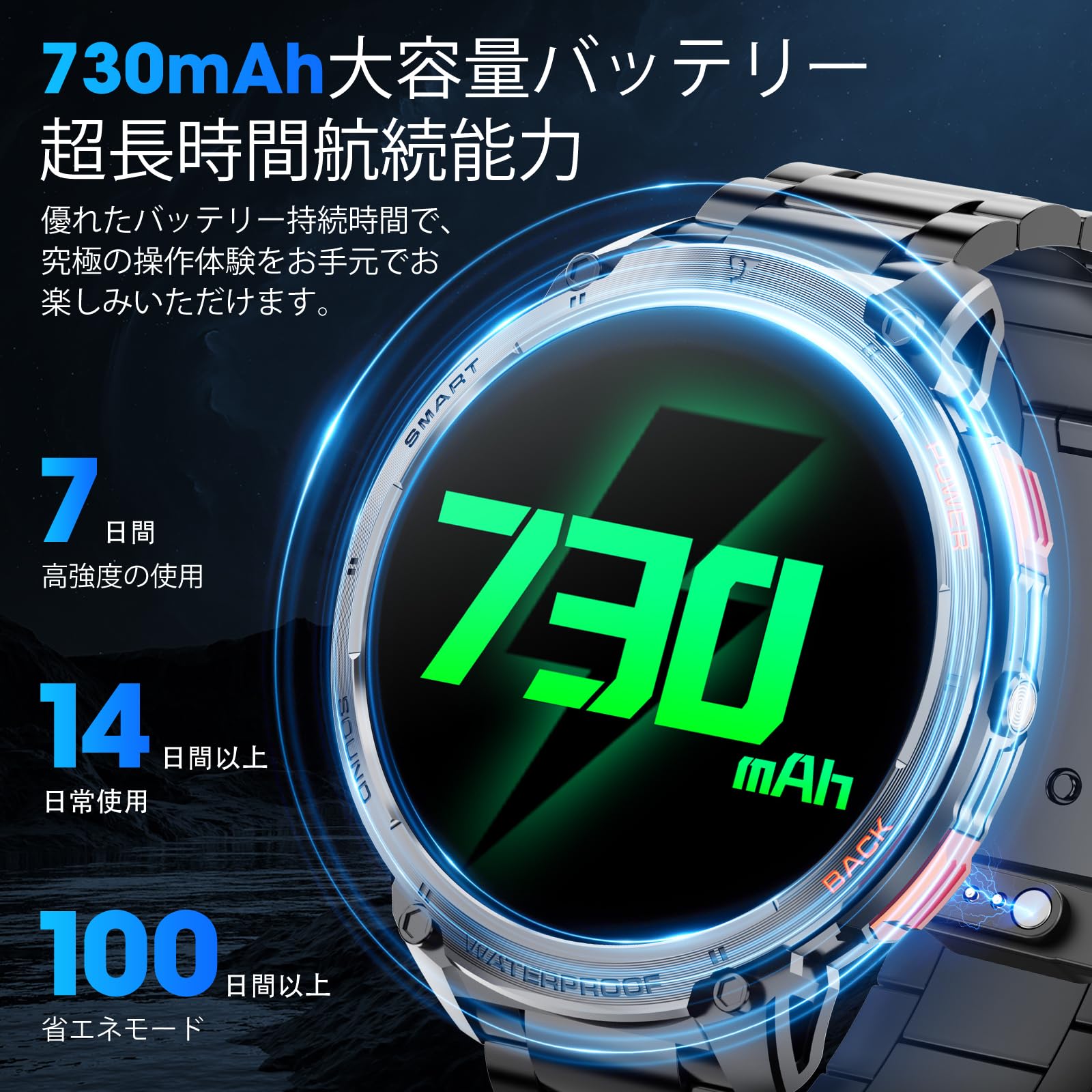 Amazon.co.jp: 【2025 最新デザイン】 スマートウォッチ 1.85インチHD