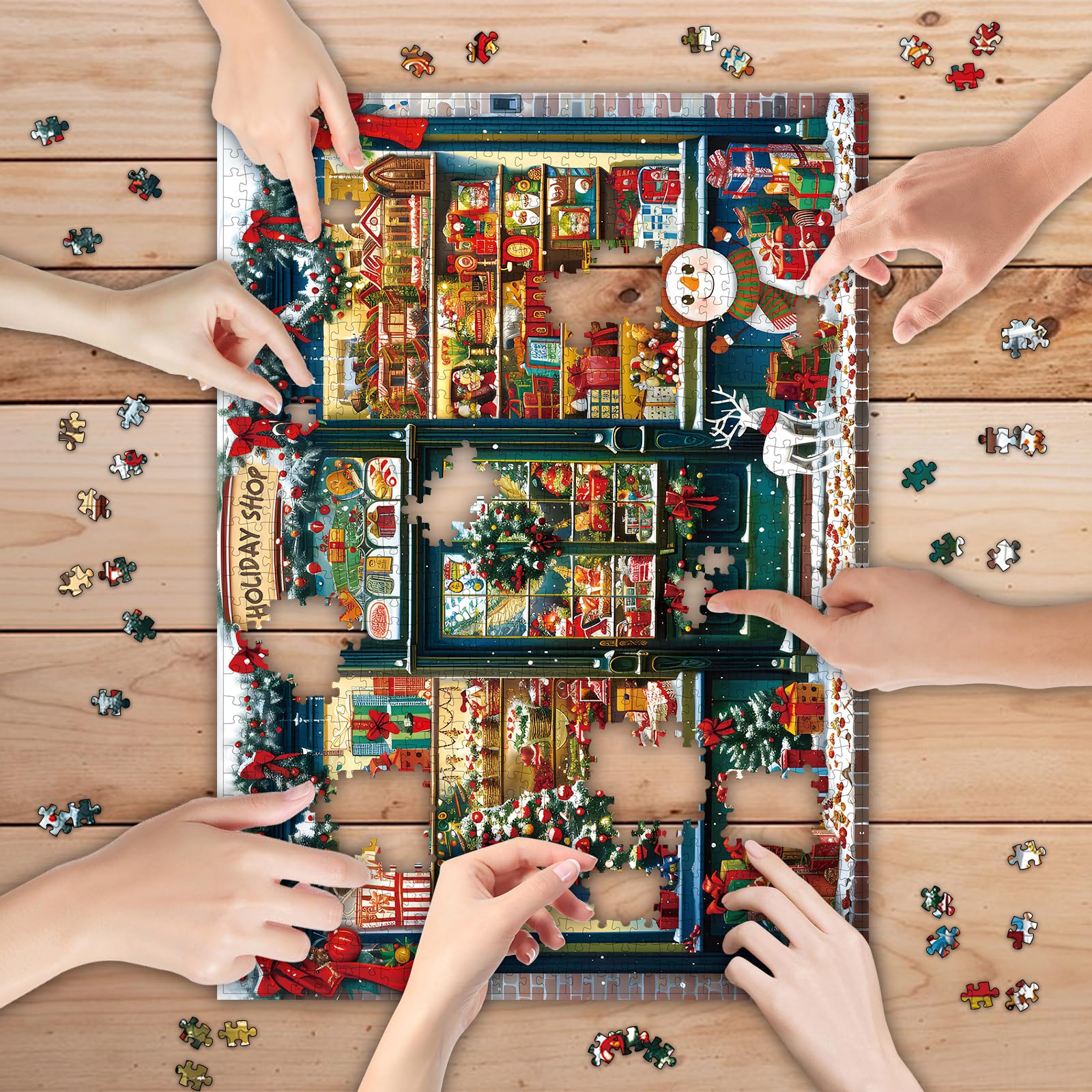 Lihome Calendario dell'Avvento puzzle per adulti 2024, 24 scatole calendario per conto alla rovescia di Natale, puzzle da 1008 pezzi, gioco di famiglia a Natale