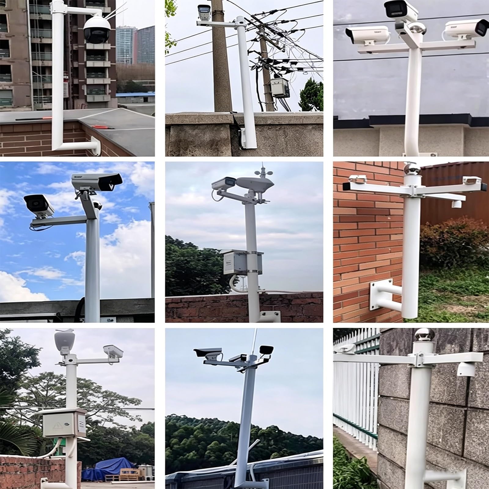 Generisch Diese Wandhalterung aus Metall für Überwachungskameras, Langer Arm für CCTV- und IP-Kameras, perfekt für die Außenüberwachung, wetterfest und langlebig (1,5 m / 4,92 ft).