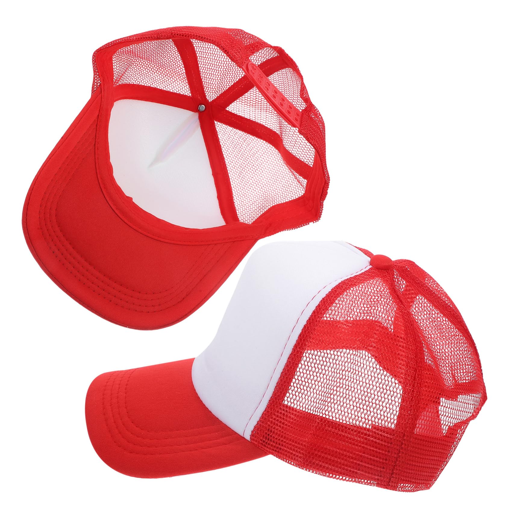 BESPORTBLE Berretto da Baseball a Rete Vuota Cappello Hat Baseball cap Palline racchettoni Cappelli Uomini Caps Tappi Fai da Te in Rete Berretti da Baseball Vuoti Spugna Rosso