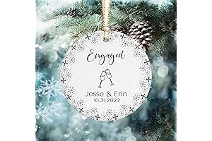 Personalized Engaged Ornament 2024, Engagement Gift for Couple, Engagement Gift for Bride,...