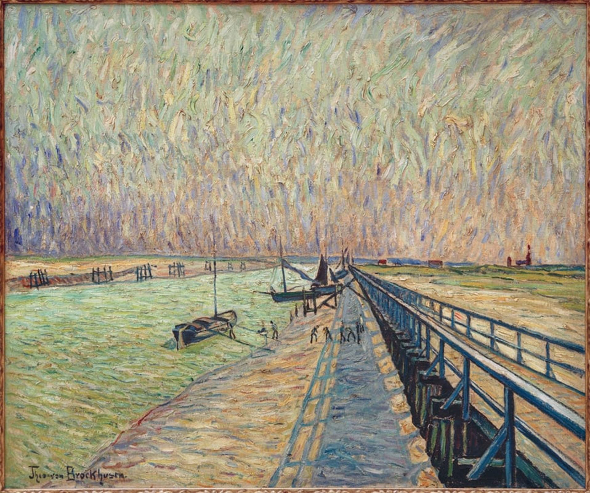 Posteriik No Frame Famous Print Pop Art Wall Art Graffiti Landing Bridge In Nieuport By Theo Von Brockhusen Art Prints For Home Decor 60X90cm
