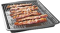 GoodCook 15x10.5 Nonstick Carbon Steel Baking Sheet with Raised Rack - Crispy Bacon, Pizza, Fries, Oven-Safe 410°F, Dishwasher Safe