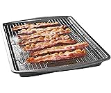 GoodCook 15” x 10.5” Nonstick Carbon Steel Baking Pan & Raised Wire Rack – Pizza Crisper, Crispy Bacon, Multipurpose Cooking Sheet Pan, Cooling Rack, Kitchen Cookware Set, Dishwasher Safe