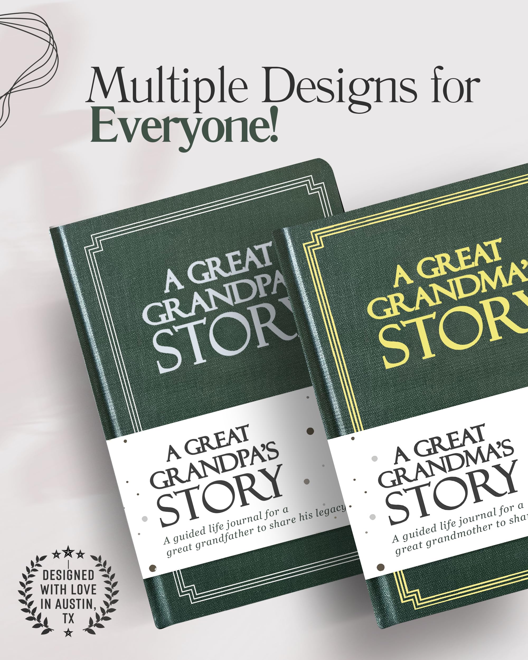 Great Grandma's Life Story Journal (Hardcover): A Meaningful Keepsake for Great Grandma to Share Her Journey & Memories, Book Includes 250+ Prompts, Great Gifts for Mother's Day, Birthday & Christmas