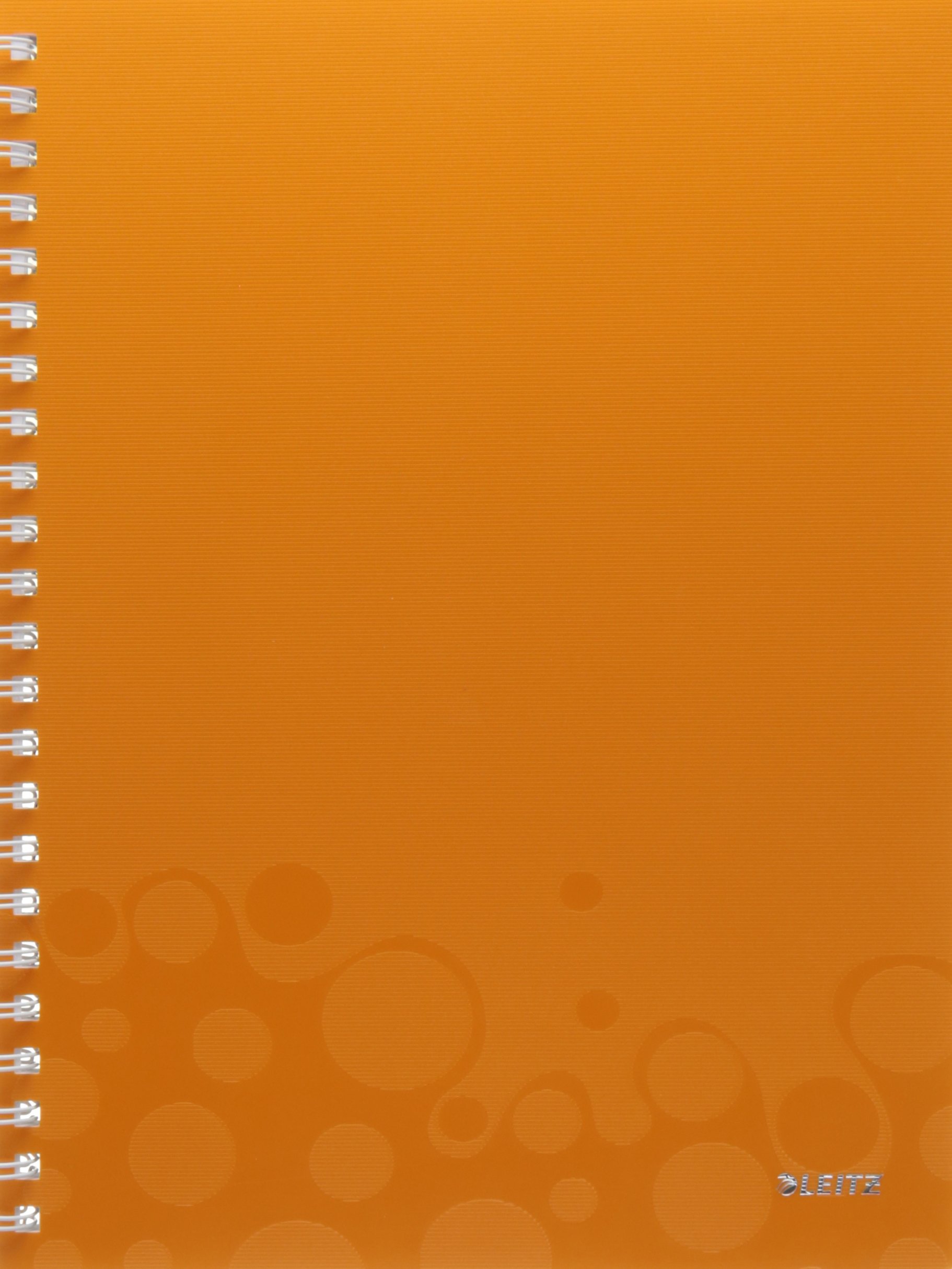 Leitz Notebooks (pack of 1), 80 Pages, Binding with Lids PP, Wow. Stripes A4 Assortments . Stripes A4 Assortments