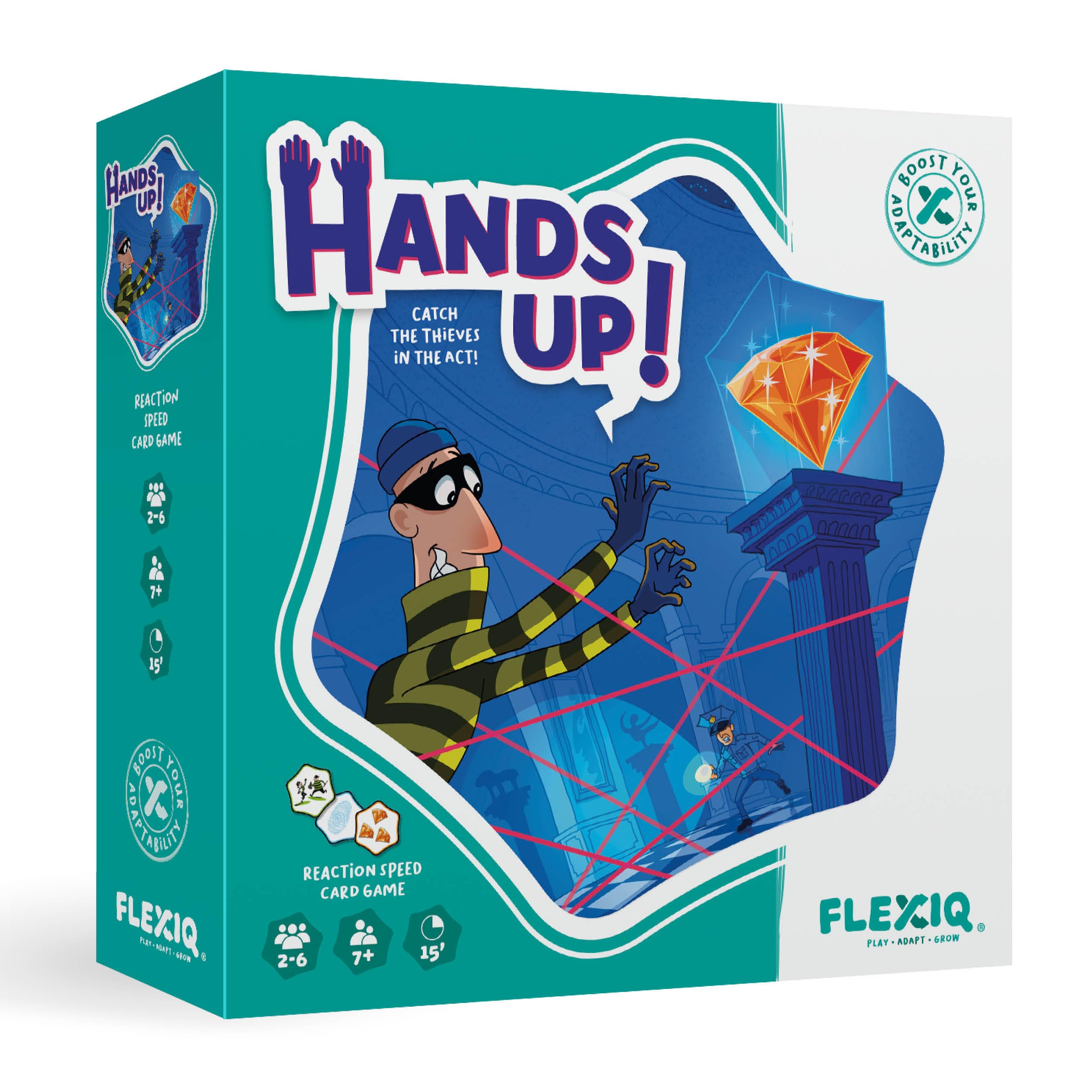 FlexiQ | Hands Up! | Card Game | Ages 7+ | 2-6 Players | 15 Minutes Playing Time