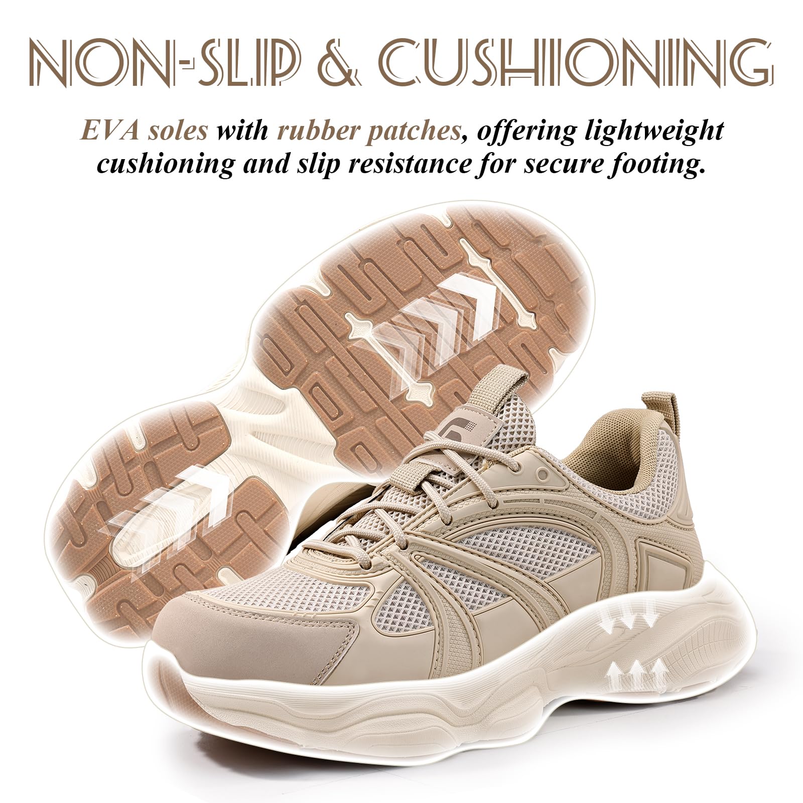 Zapatillas de Seguridad Hombre Mujer Zapatos de Seguridad con Puntera de Acero Ligero Antideslizante Zapatillas Trabajo Transpirable Comodo