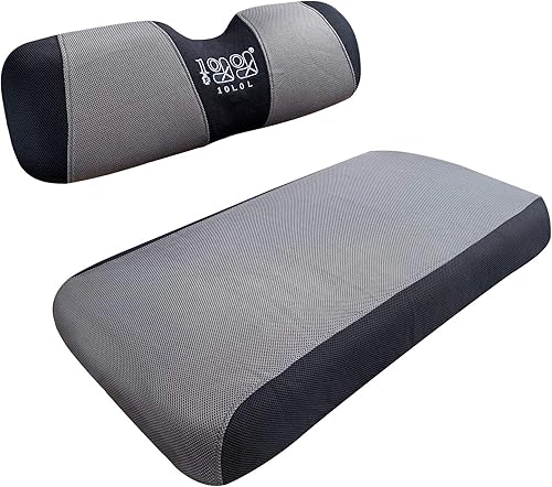 Miniatura 1 de Funda de asiento de carrito de golf, funda de asiento de banco de malla, se adapta a la mayoría de Yamaha Club Car Precedent DS 2 asientos (gris +