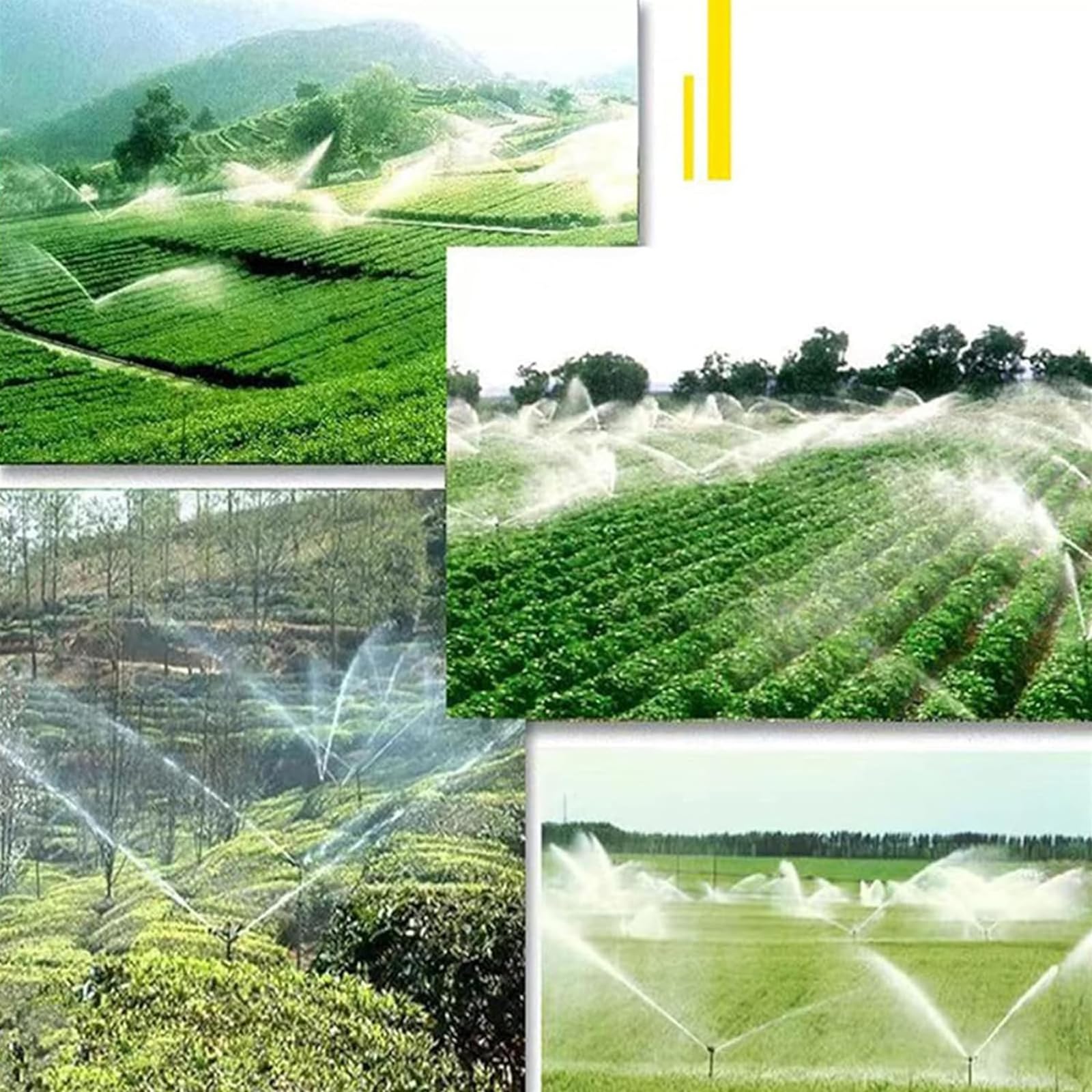 KEhtu Pistola Rociadora De Riego, Pistola Aspersora Giratoria Automática De 360 ​​​​° con Kit De Boquilla, Mini Aspersor De Pistola De Impacto, Adecuada para Tierras De Cultivo De Maíz Y Trigo