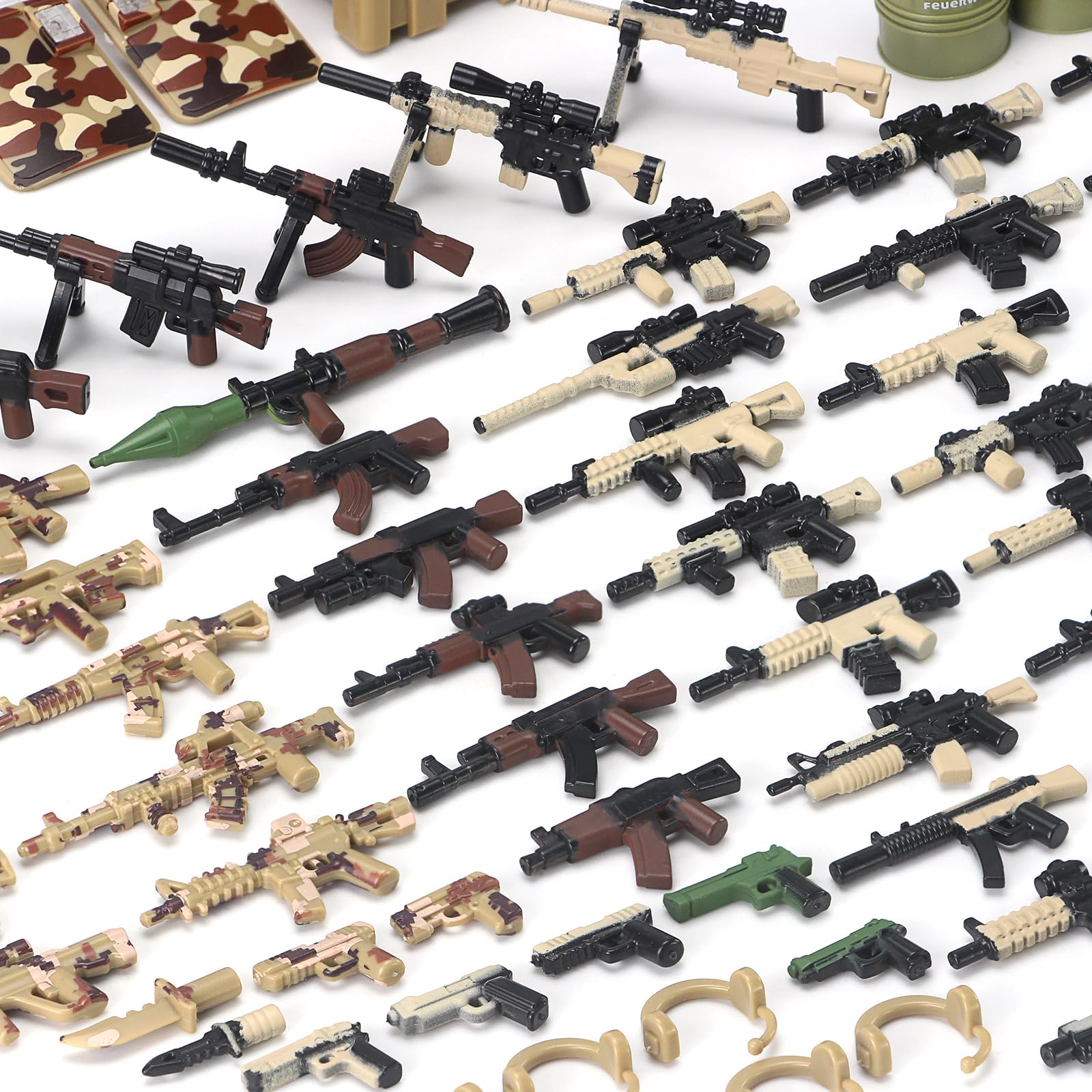 SWAT Waffen Militär Set 150+ Teile - Kompatibel Mit Großen Marken Bausteinen