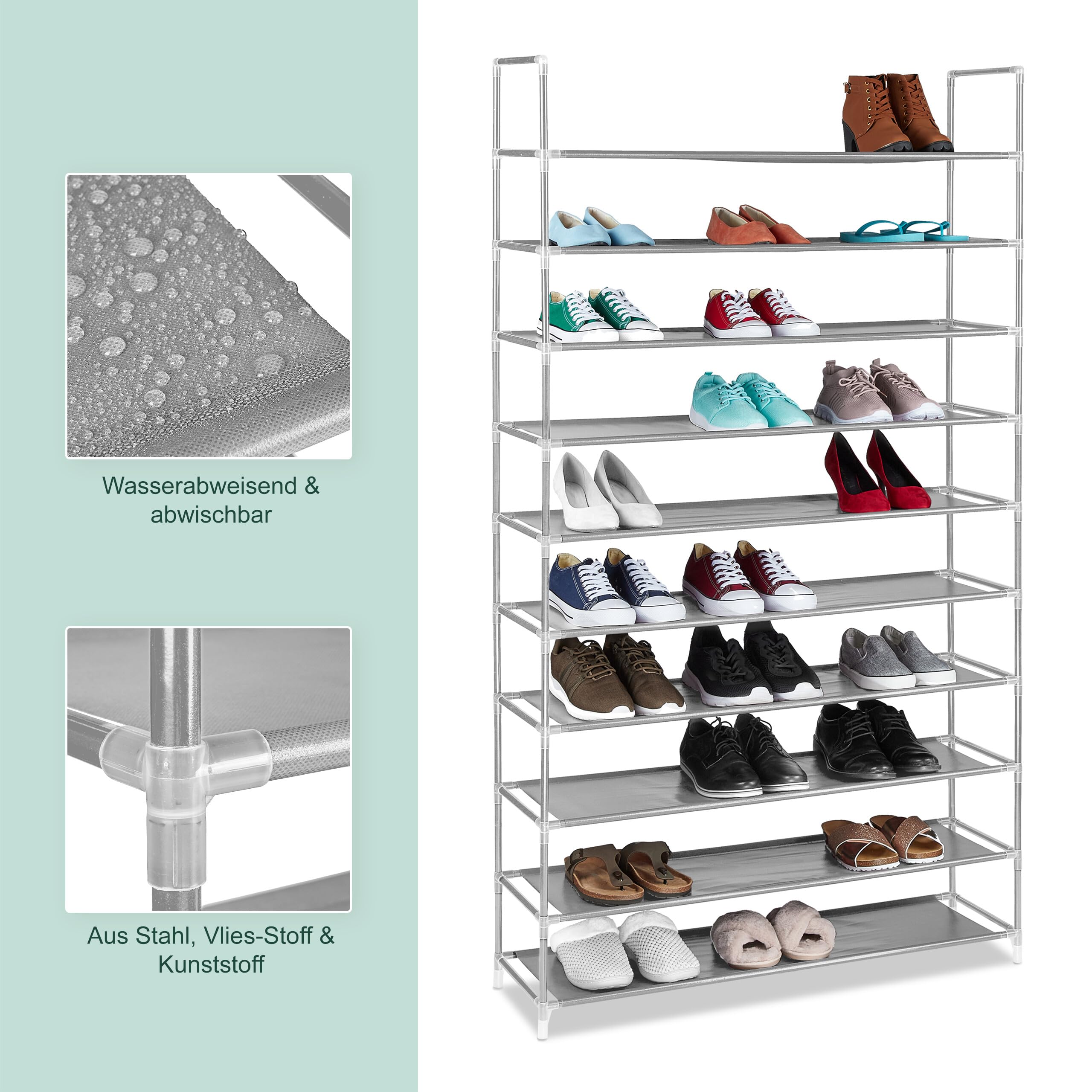 Relaxdays Schuhregal Stoff – Bild 6