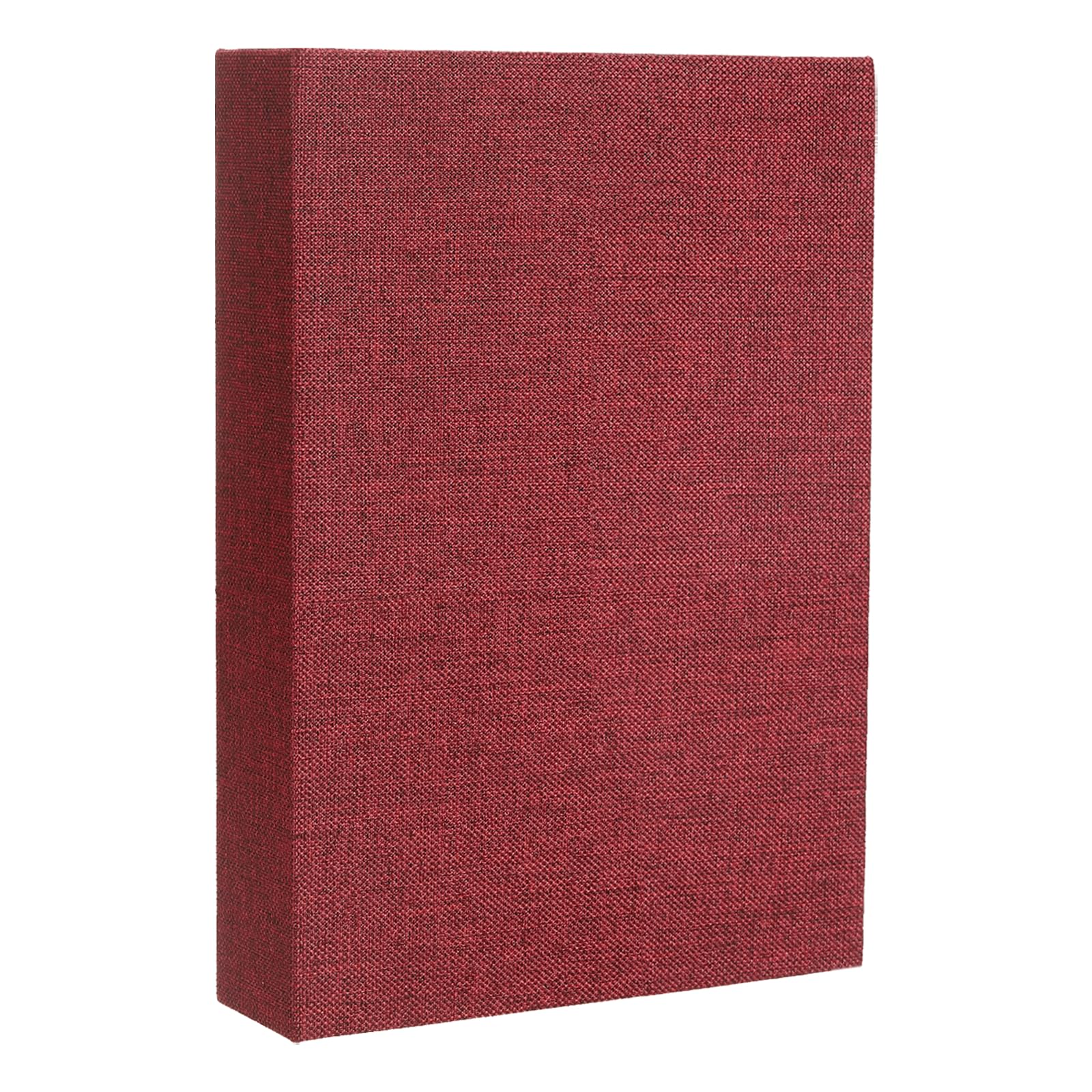QUARKZMAN Libri Decorativi, 22 x 15 cm Libri Finti in Lino per Decorazione Finti Libri Decorativi per Estetica Moderna Casa Ufficio Tavolino Mensola Scrivania Display, Rosso Vino