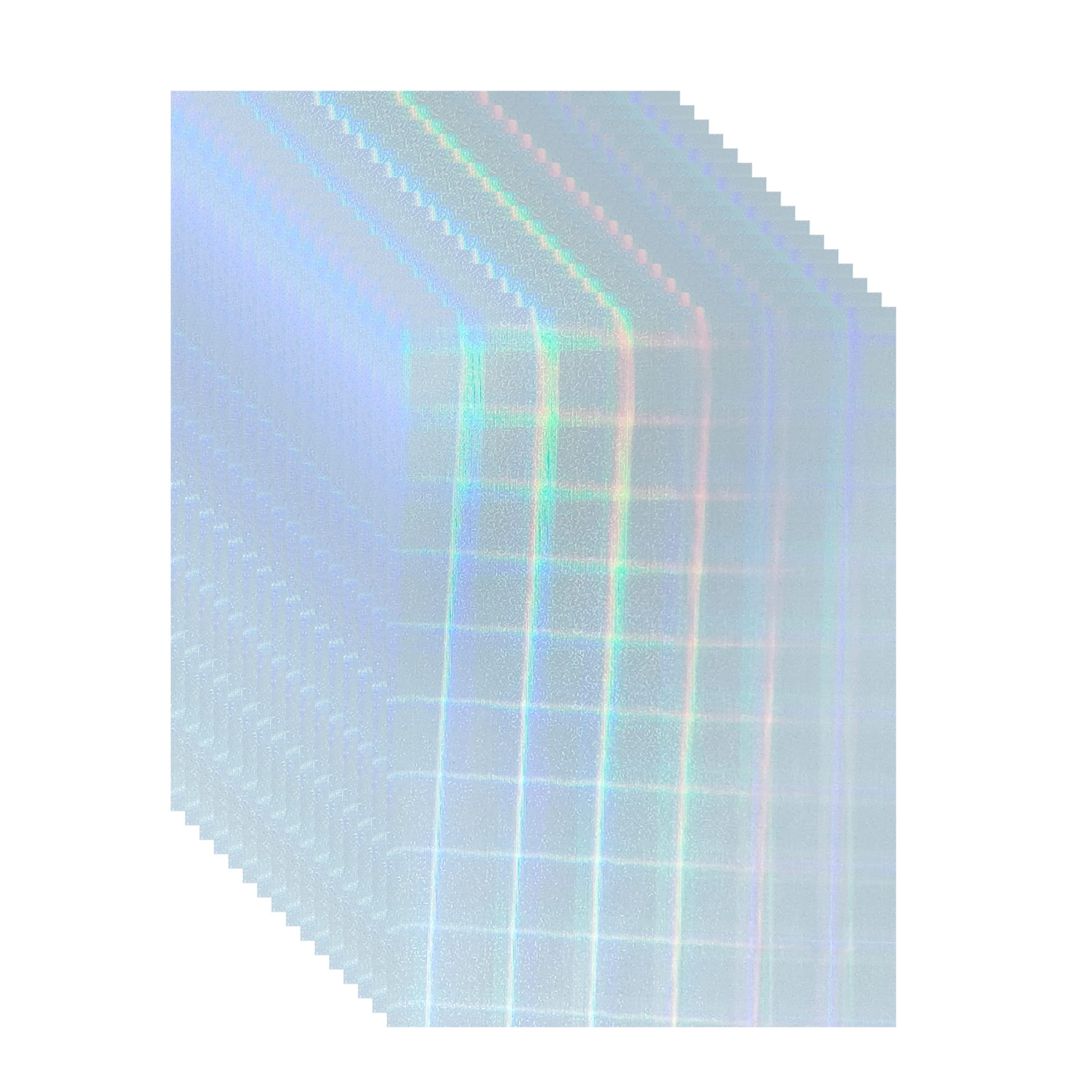 Buy Bleidruck 25 Sheets Holographic Clear Vinyl Prism Grid Holographic Sticker Paper Self
