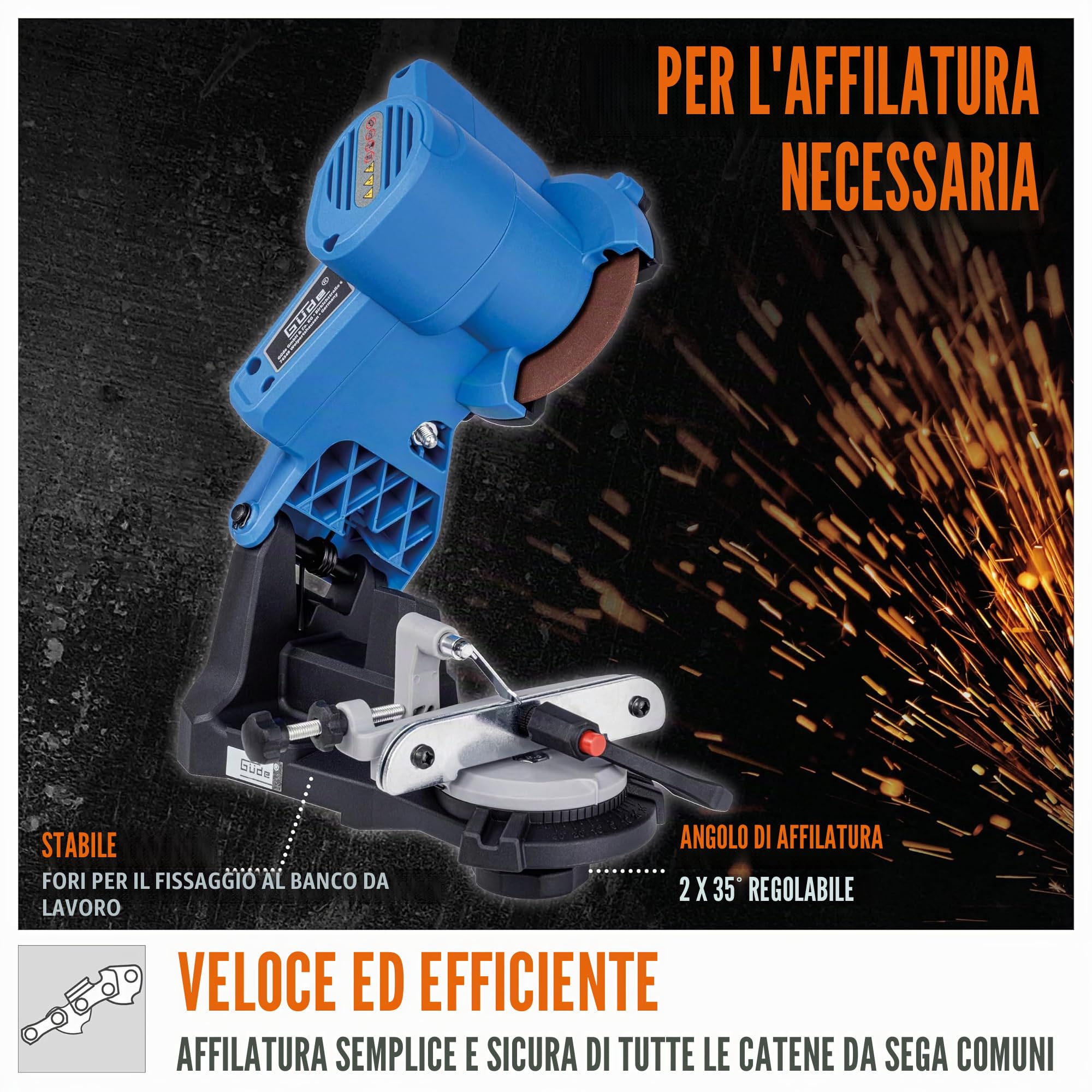 Güde 108 94077 - Affilacatene GKS 108, 85 Watt