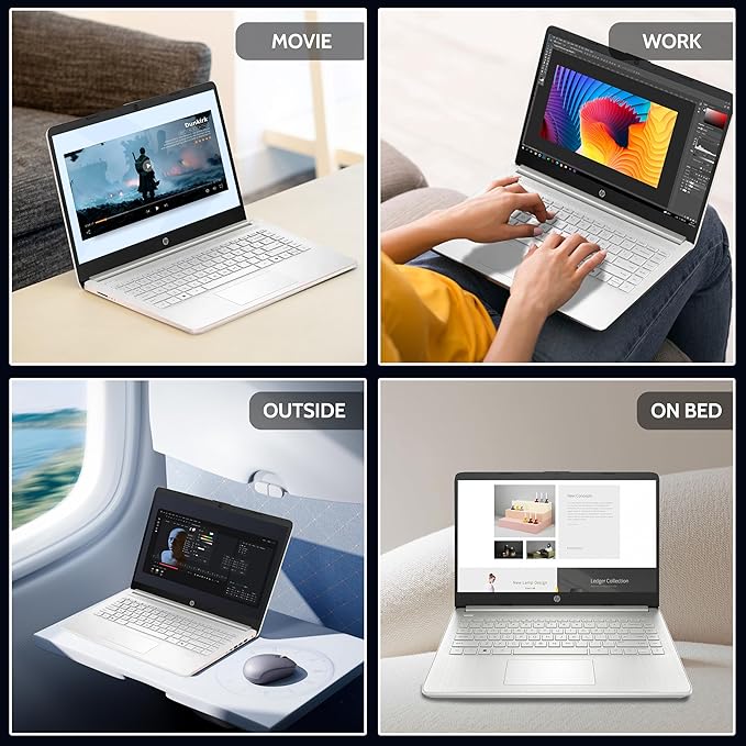 HP Laptop 14, Intel N150, 8GB RAM, 128GB SSD, 14" LED miniatura 8