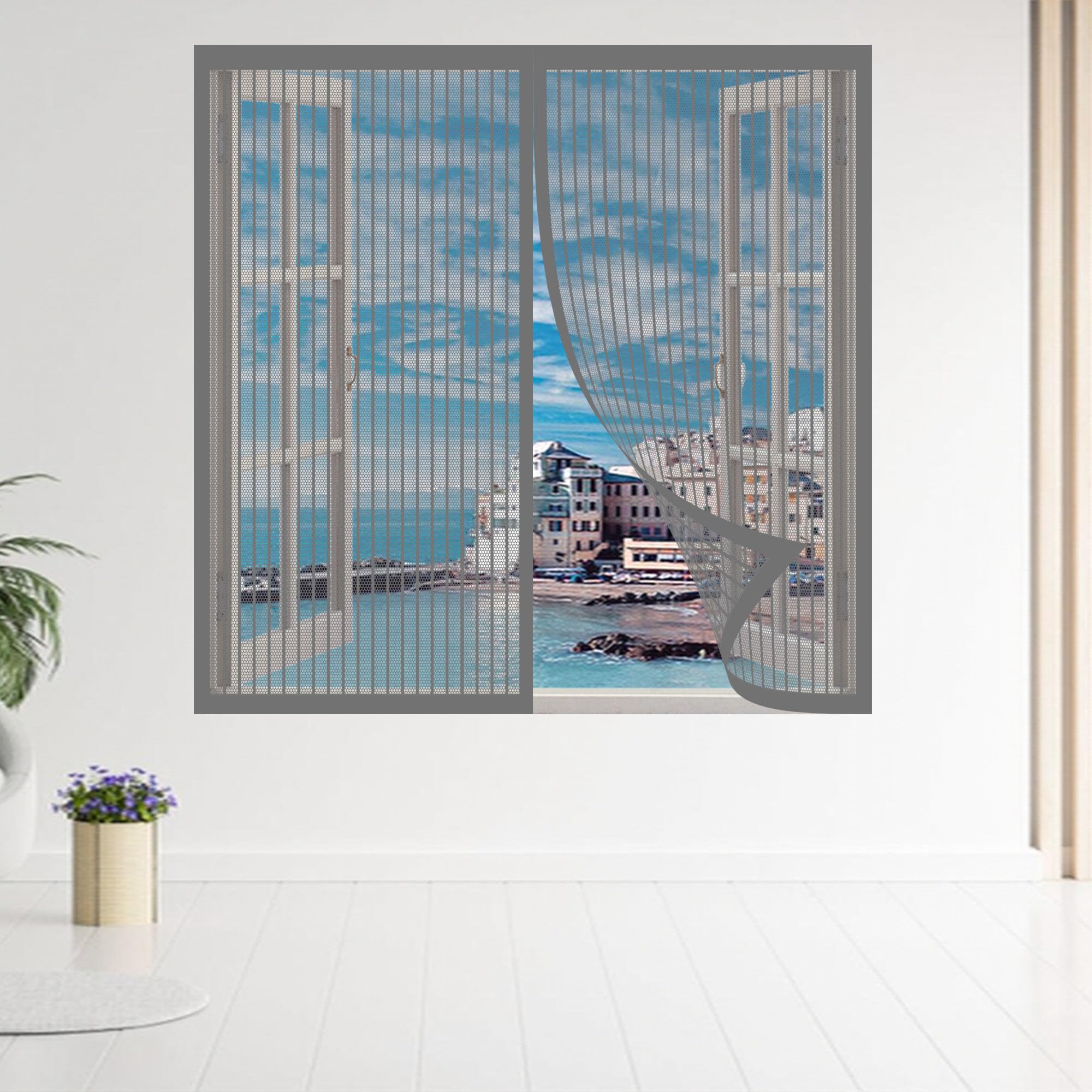 Magnetisch Vliegengaas 125 x 85 cm Lucht Kan Vrij Stromen