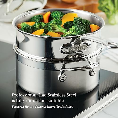 Miniatura 5 de Hestan ProBond Forged - Olla de sopa de acero inoxidable con revestimiento profesional, 3 cuartos de galón, compatible con inducción