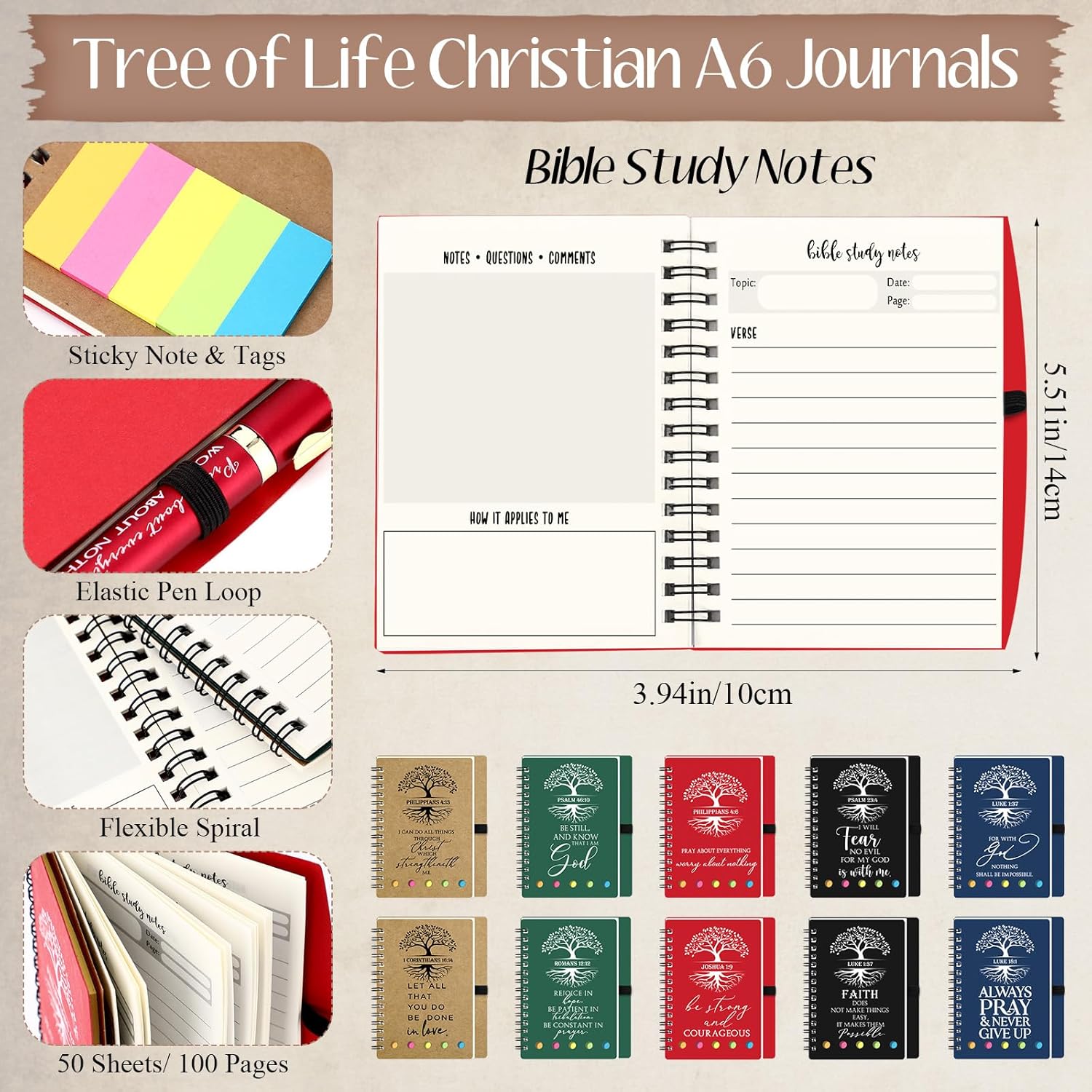 Dunzoom 60 Pcs Christian Mothers Day Gifts Bulk Religious Prayer Journal Notebooks with Sticky Notes Ballpoint Pens Inspirational Gift for Men Women Man of God Pastor Church (Special Style)