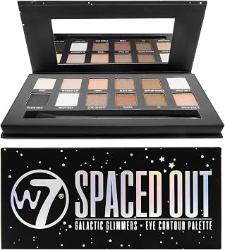 W7 Spaced Out Galactic Glimmers Eye Contour Palette, 9.6 g, 12-Piece