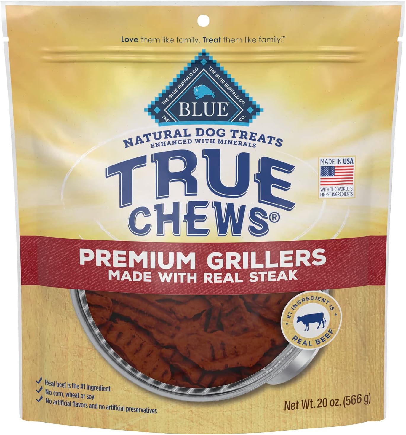 Blue Buffalo Nudges Grillers Natural Dog Treats, Steak